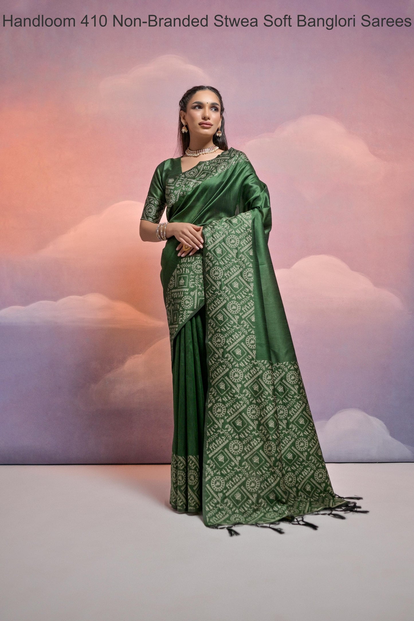 Handloom 410 Non-Branded Stwea Soft Banglori Sarees