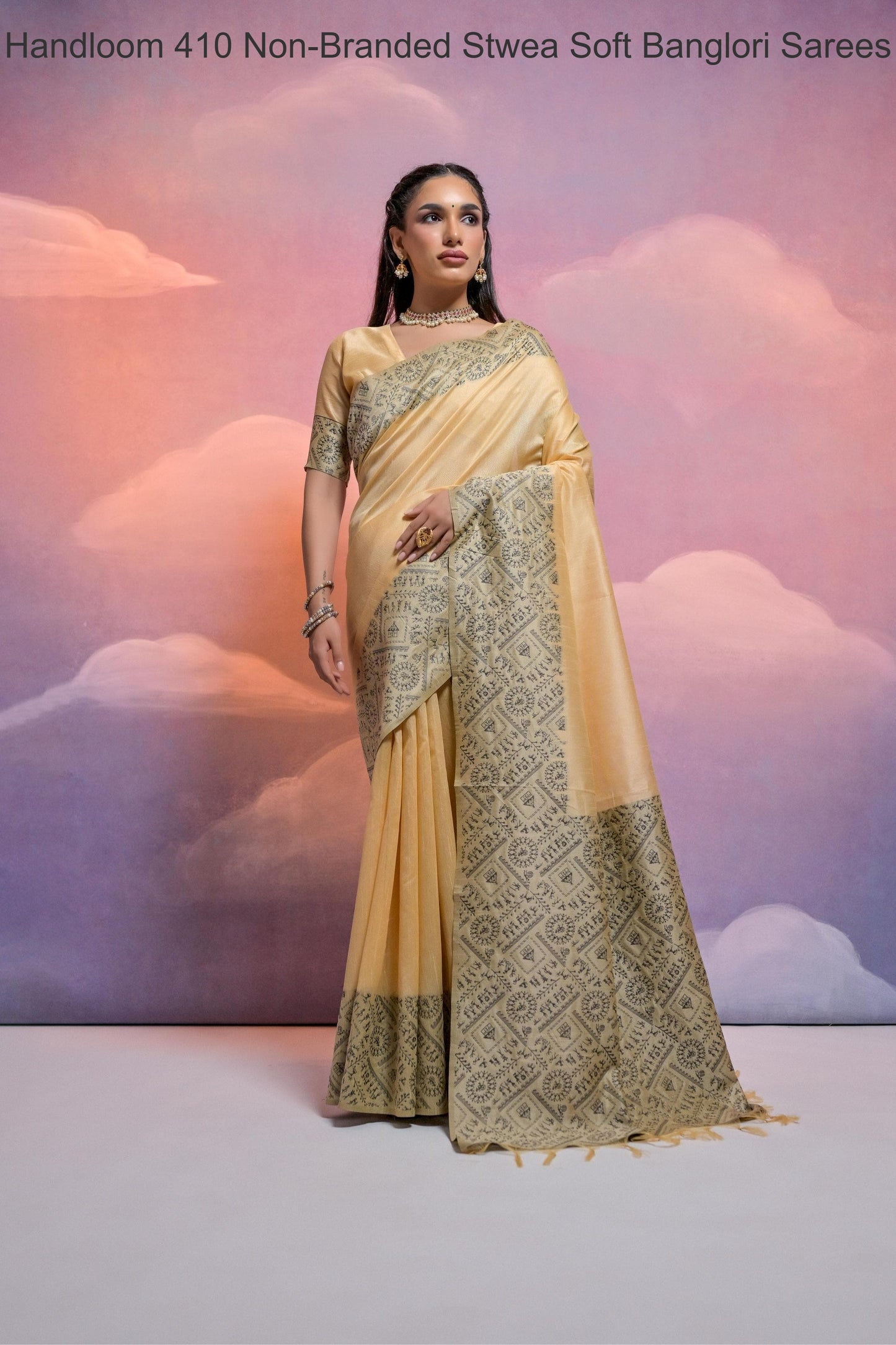 Handloom 410 Non-Branded Stwea Soft Banglori Sarees