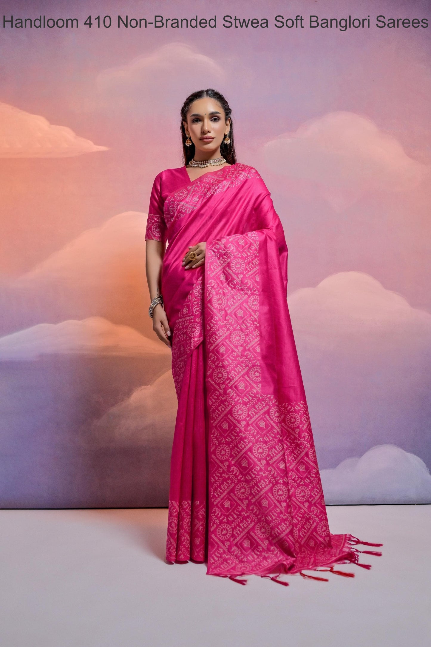 Handloom 410 Non-Branded Stwea Soft Banglori Sarees