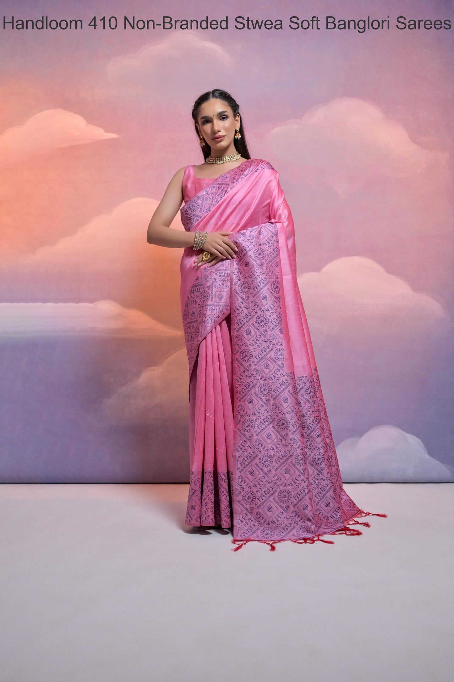 Handloom 410 Non-Branded Stwea Soft Banglori Sarees