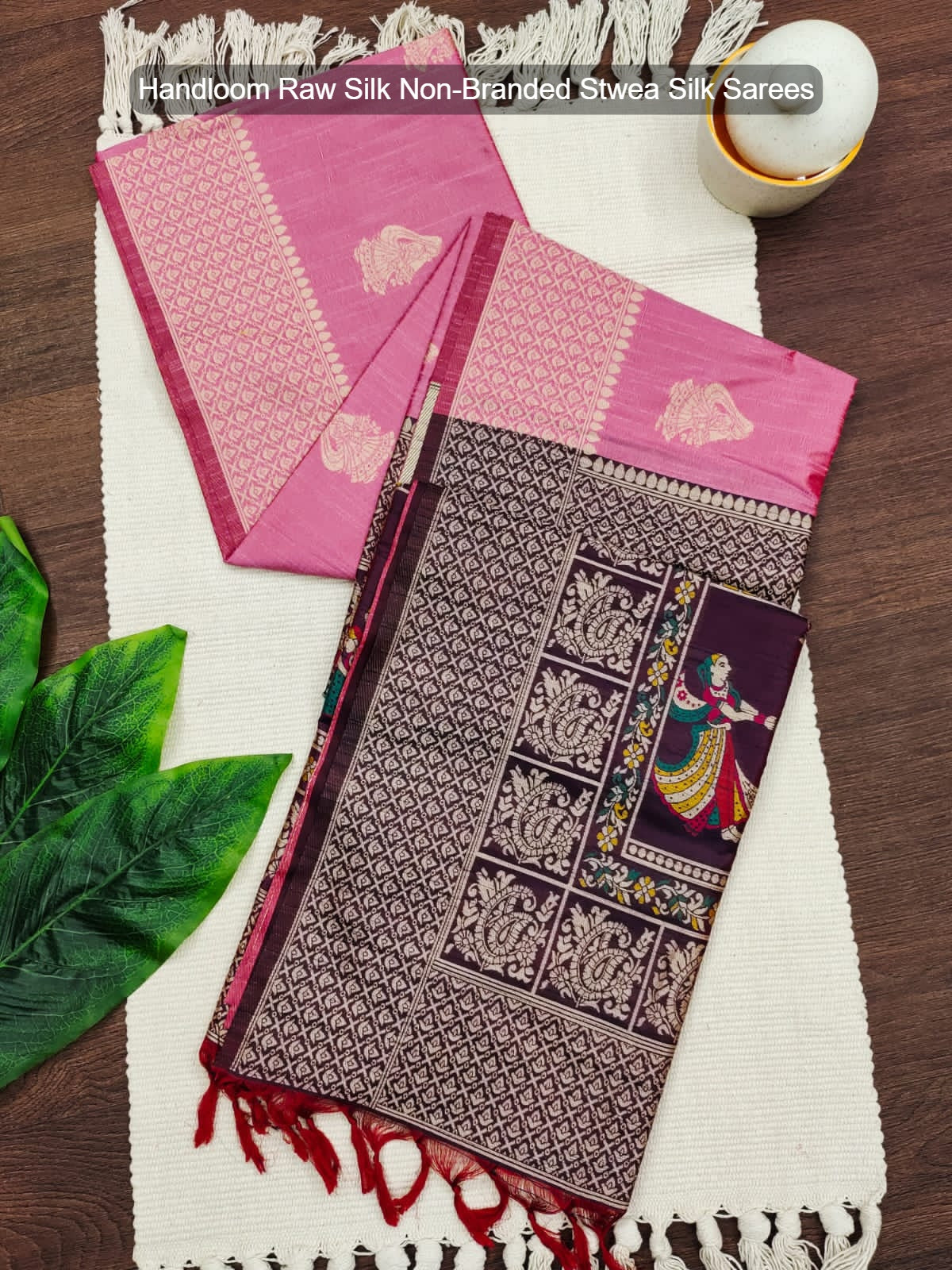 Handloom Raw Silk Non-Branded Stwea Silk Sarees