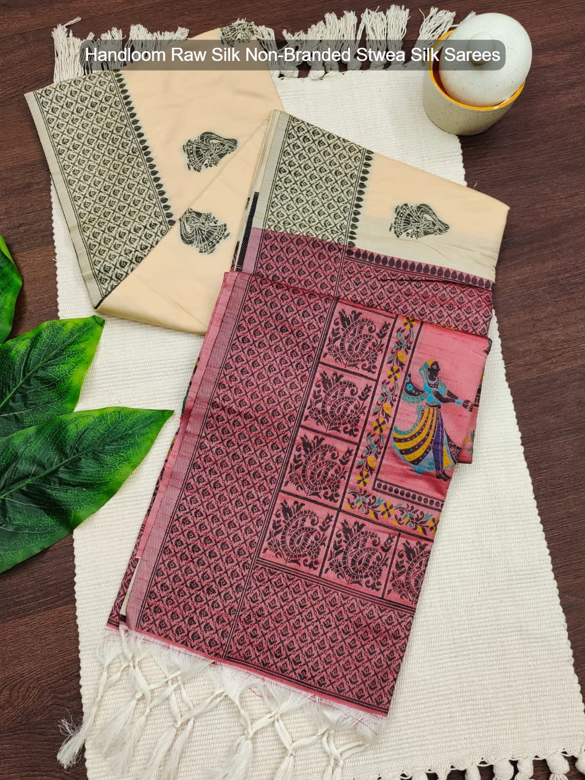 Handloom Raw Silk Non-Branded Stwea Silk Sarees