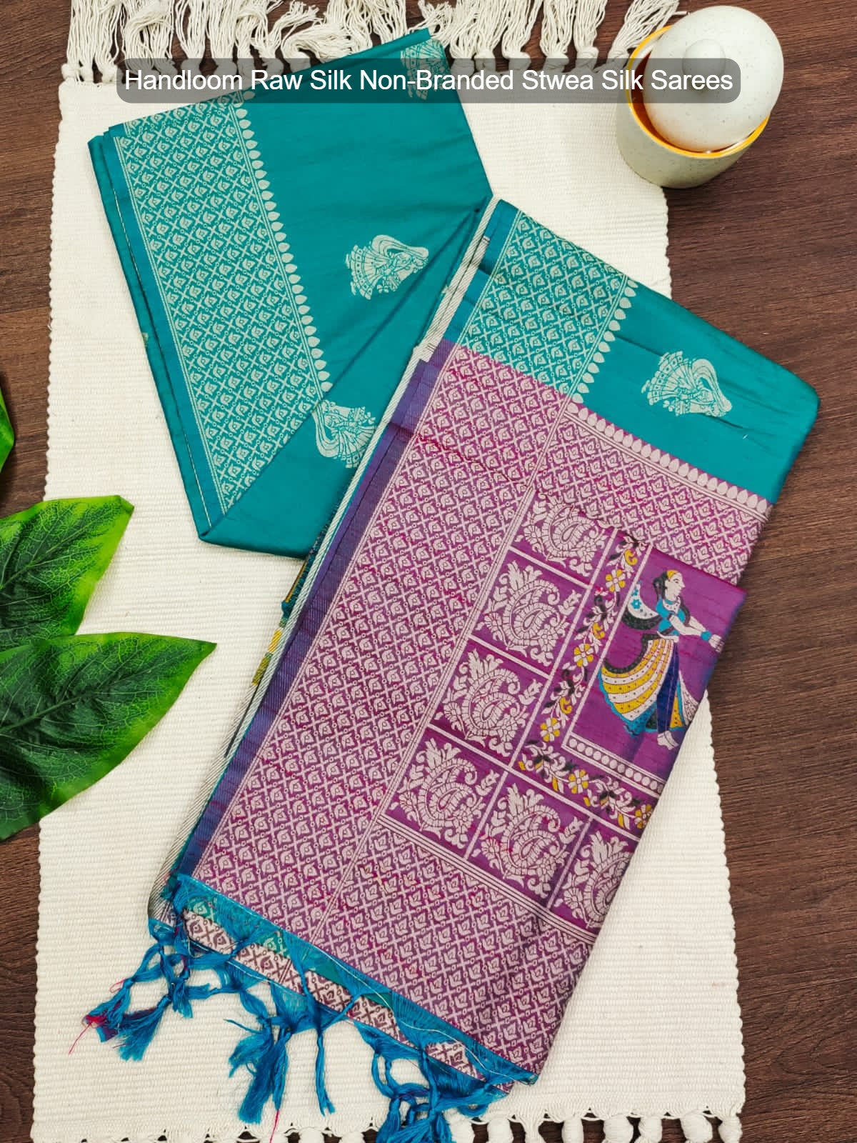 Handloom Raw Silk Non-Branded Stwea Silk Sarees