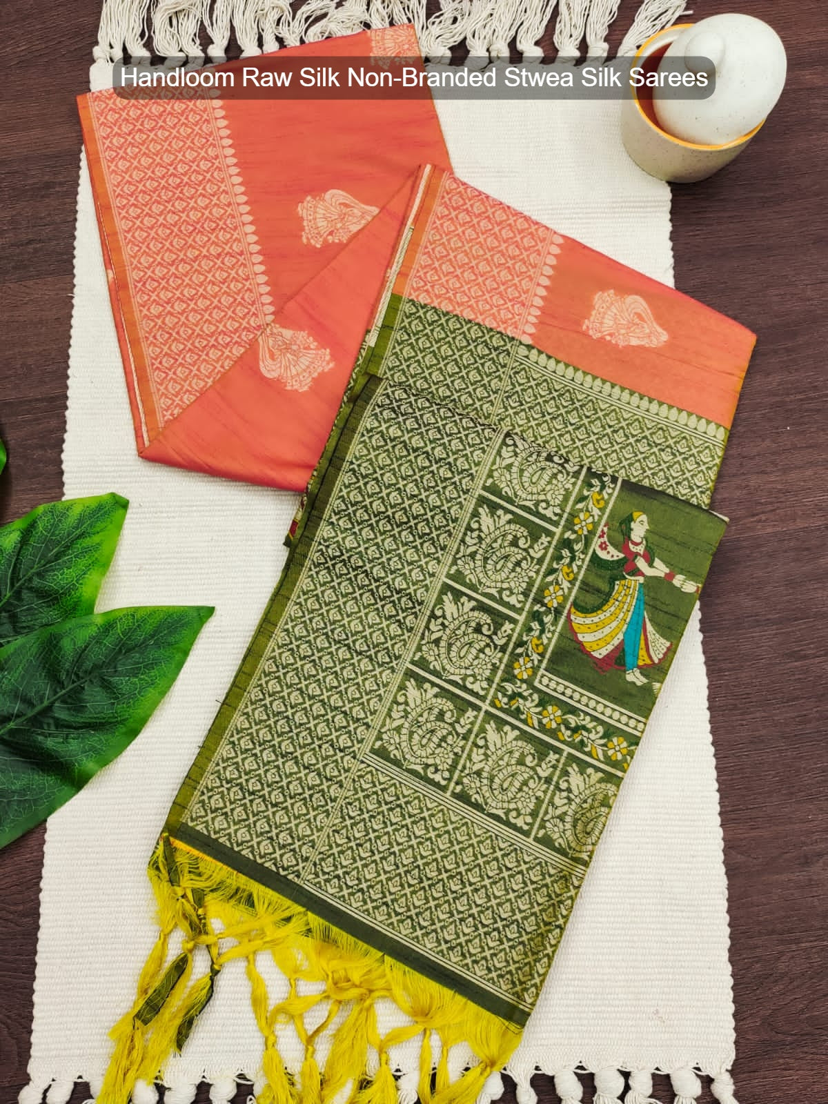 Handloom Raw Silk Non-Branded Stwea Silk Sarees