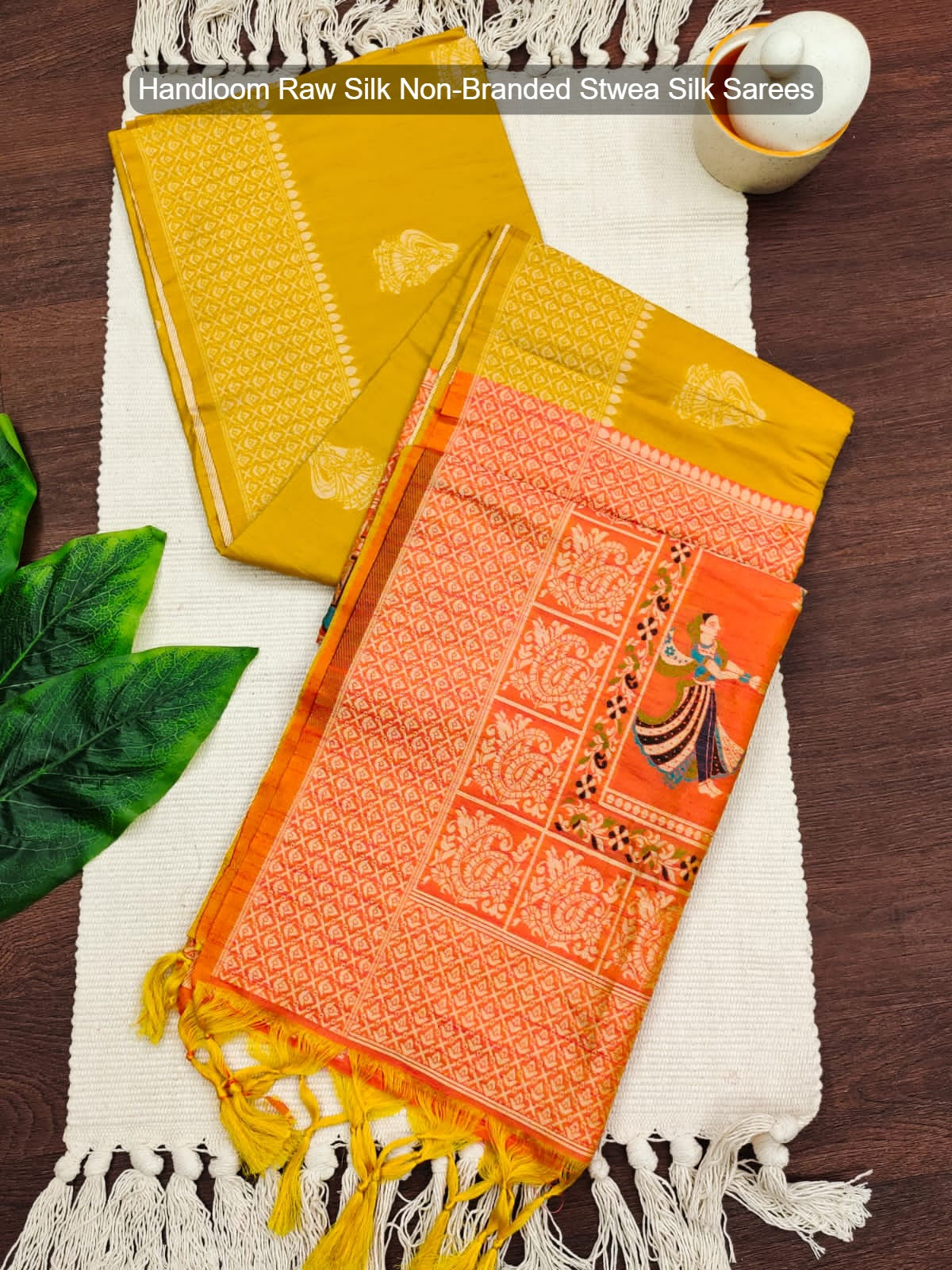 Handloom Raw Silk Non-Branded Stwea Silk Sarees