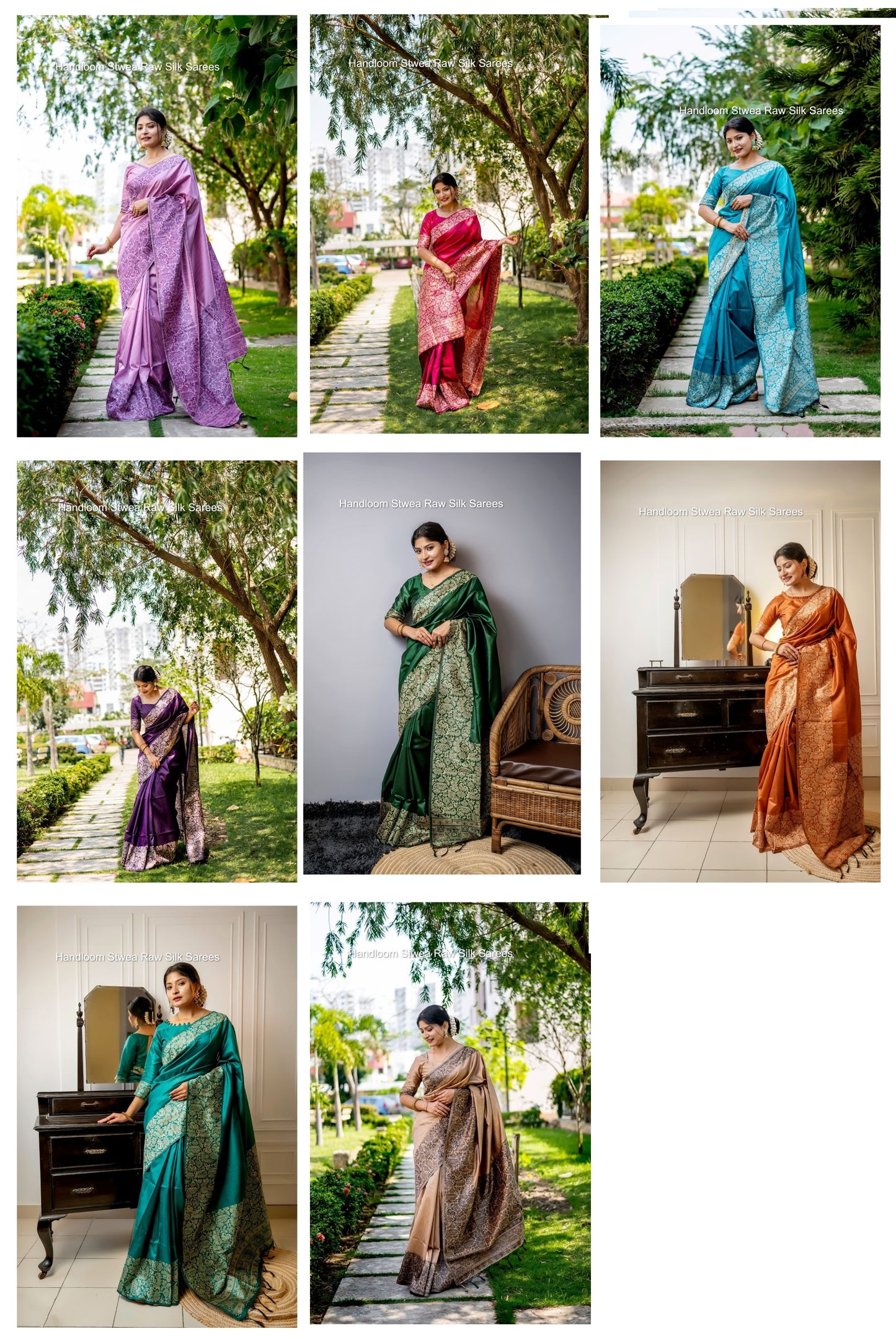 Handloom Stwea Raw Silk Sarees
