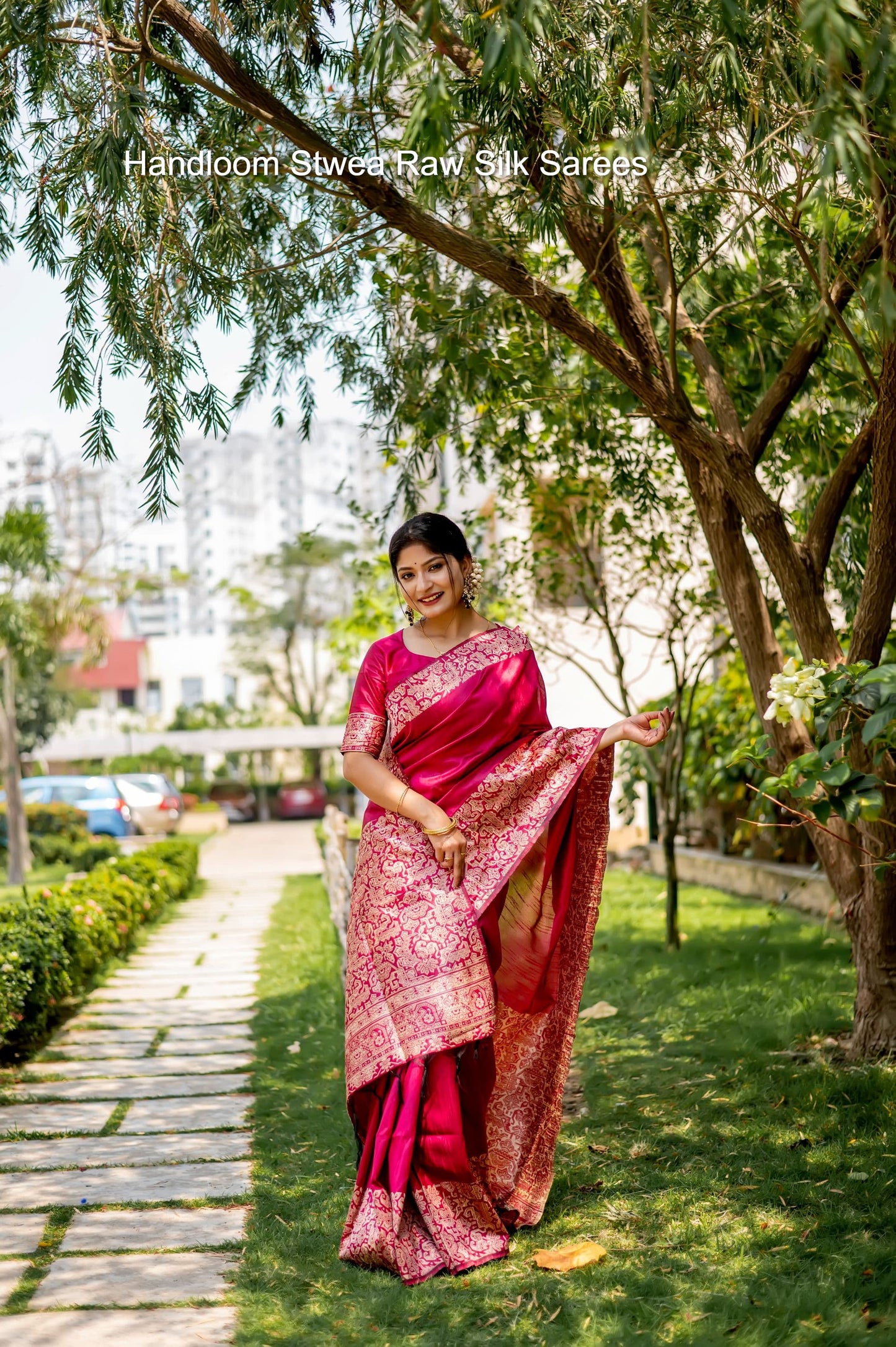 Handloom Stwea Raw Silk Sarees