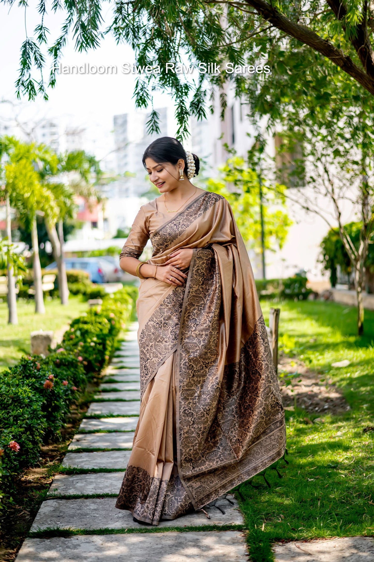 Handloom Stwea Raw Silk Sarees