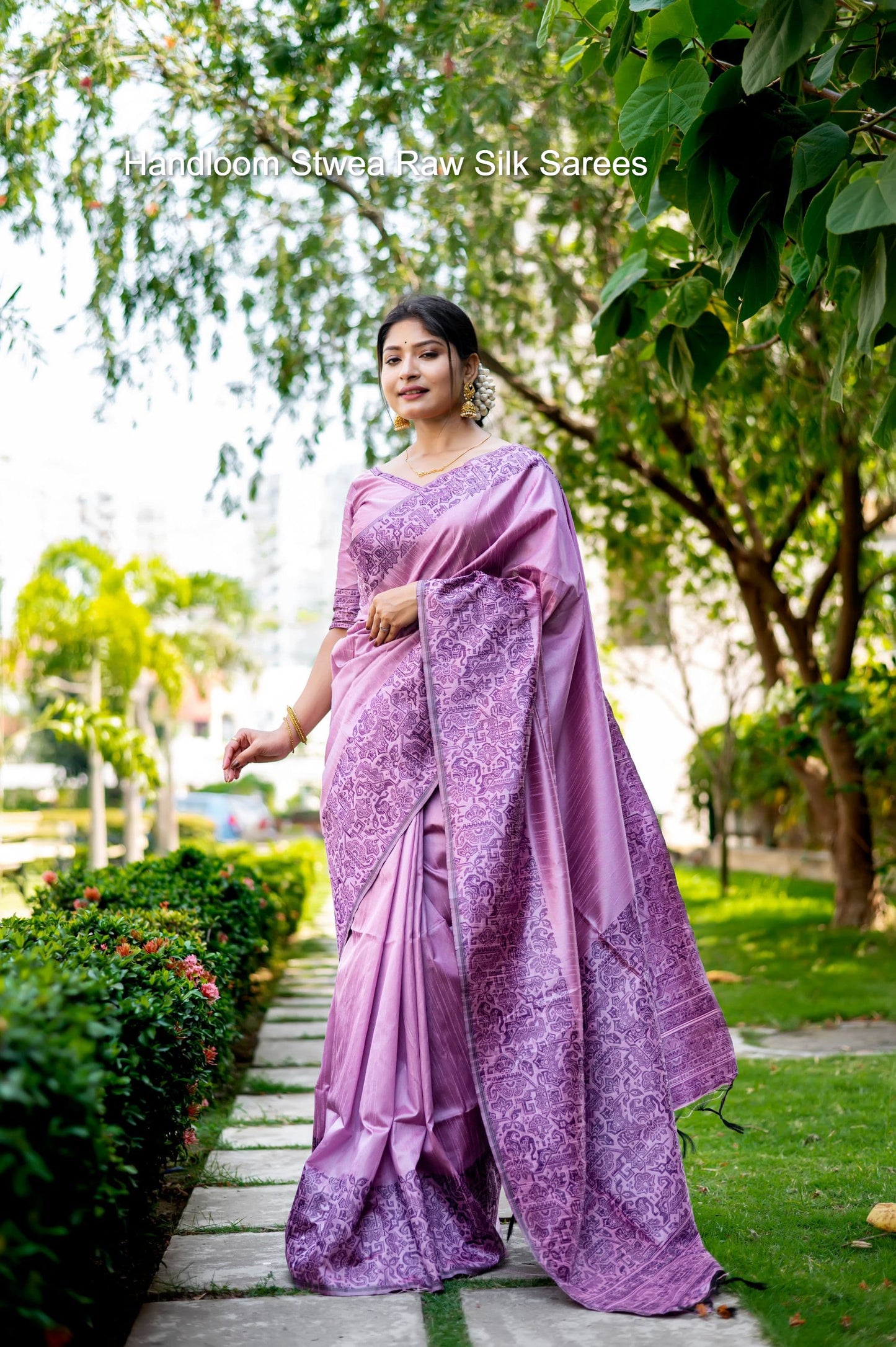 Handloom Stwea Raw Silk Sarees