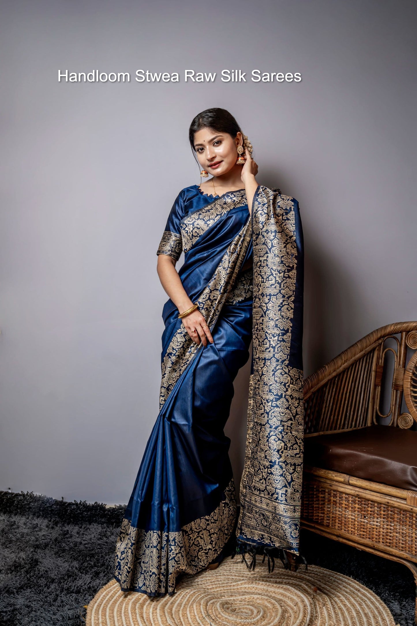 Handloom Stwea Raw Silk Sarees