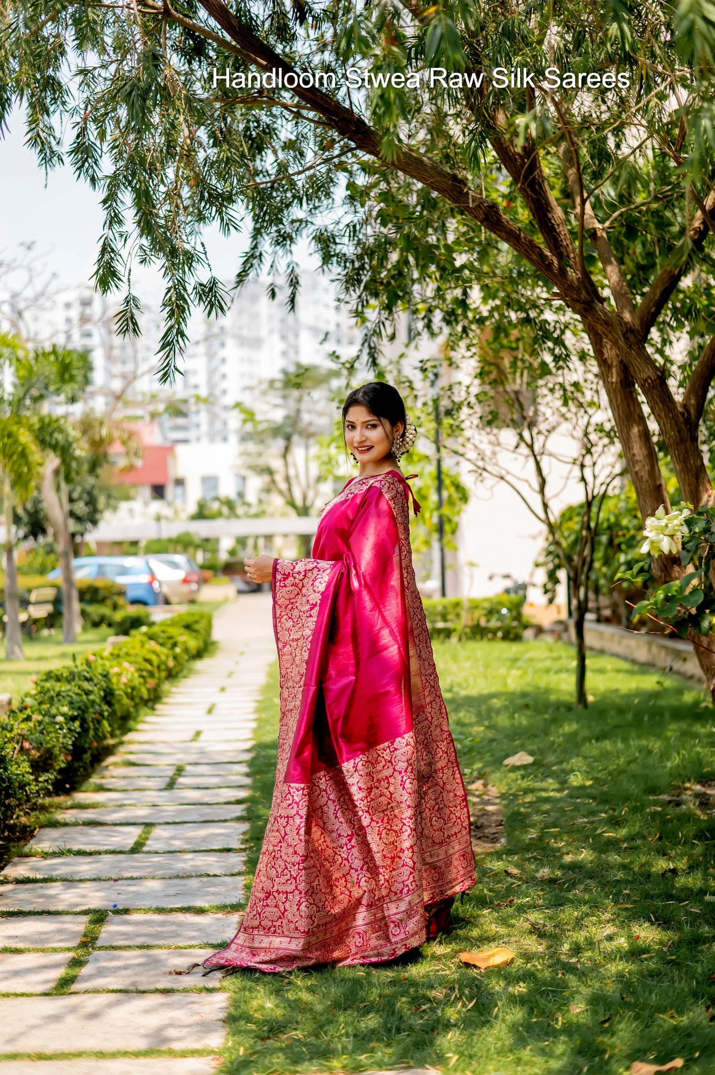 Handloom Stwea Raw Silk Sarees