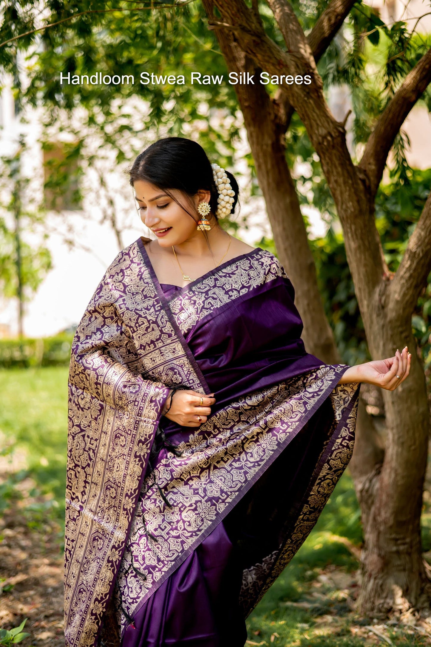 Handloom Stwea Raw Silk Sarees