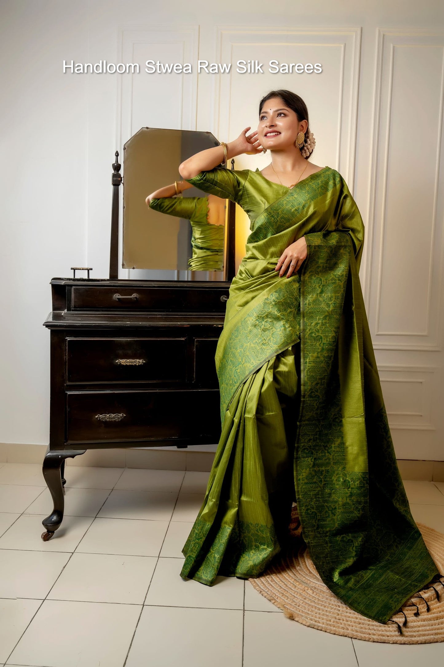 Handloom Stwea Raw Silk Sarees