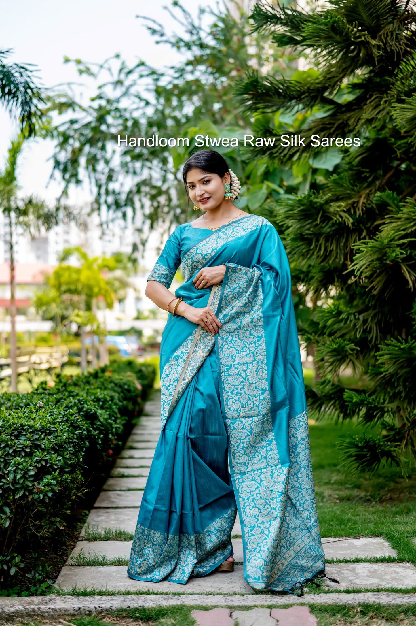 Handloom Stwea Raw Silk Sarees