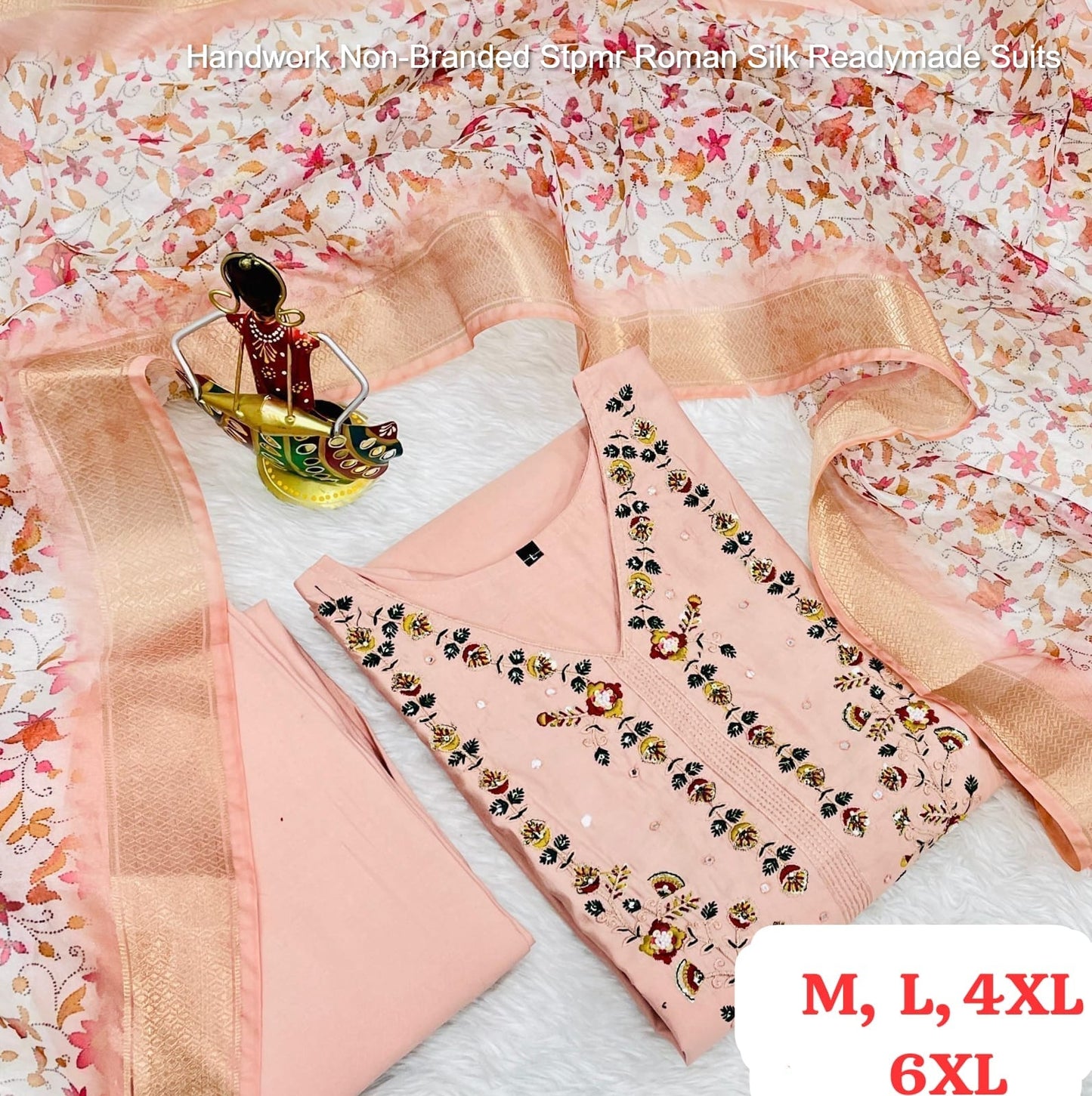 Handwork Non-Branded Stpmr Roman Silk Readymade Suits