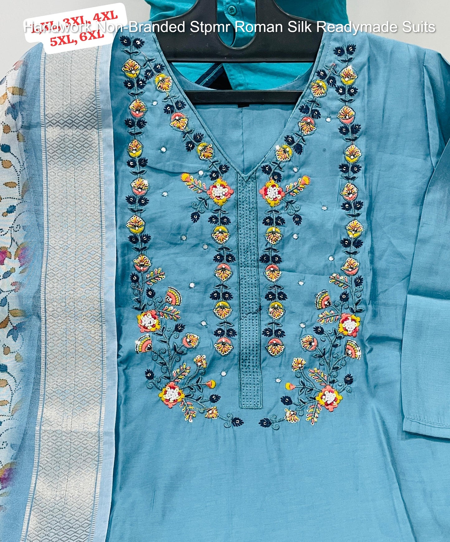 Handwork Non-Branded Stpmr Roman Silk Readymade Suits