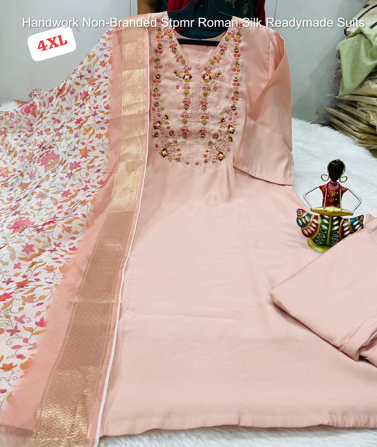 Handwork Non-Branded Stpmr Roman Silk Readymade Suits