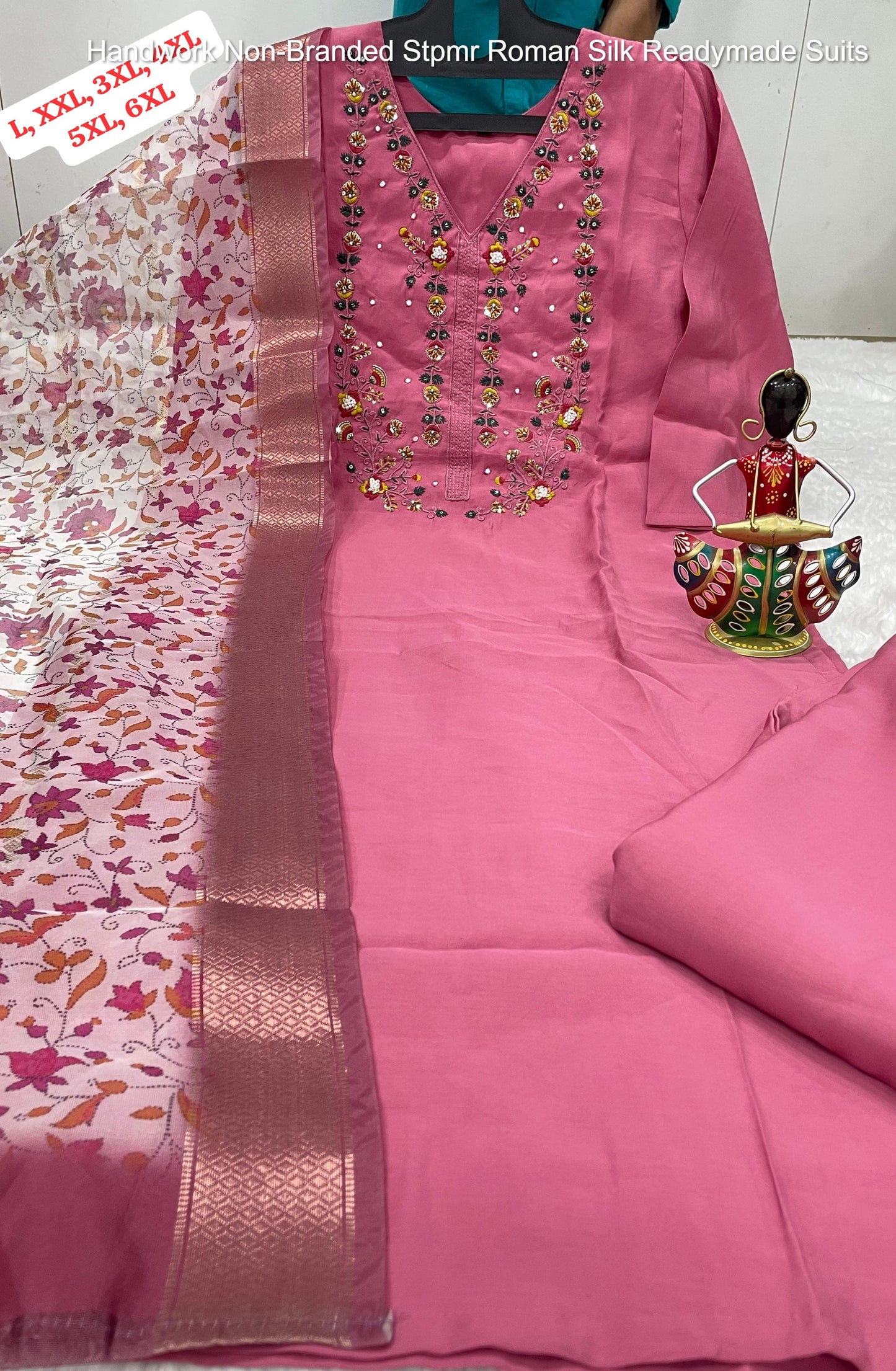 Handwork Non-Branded Stpmr Roman Silk Readymade Suits