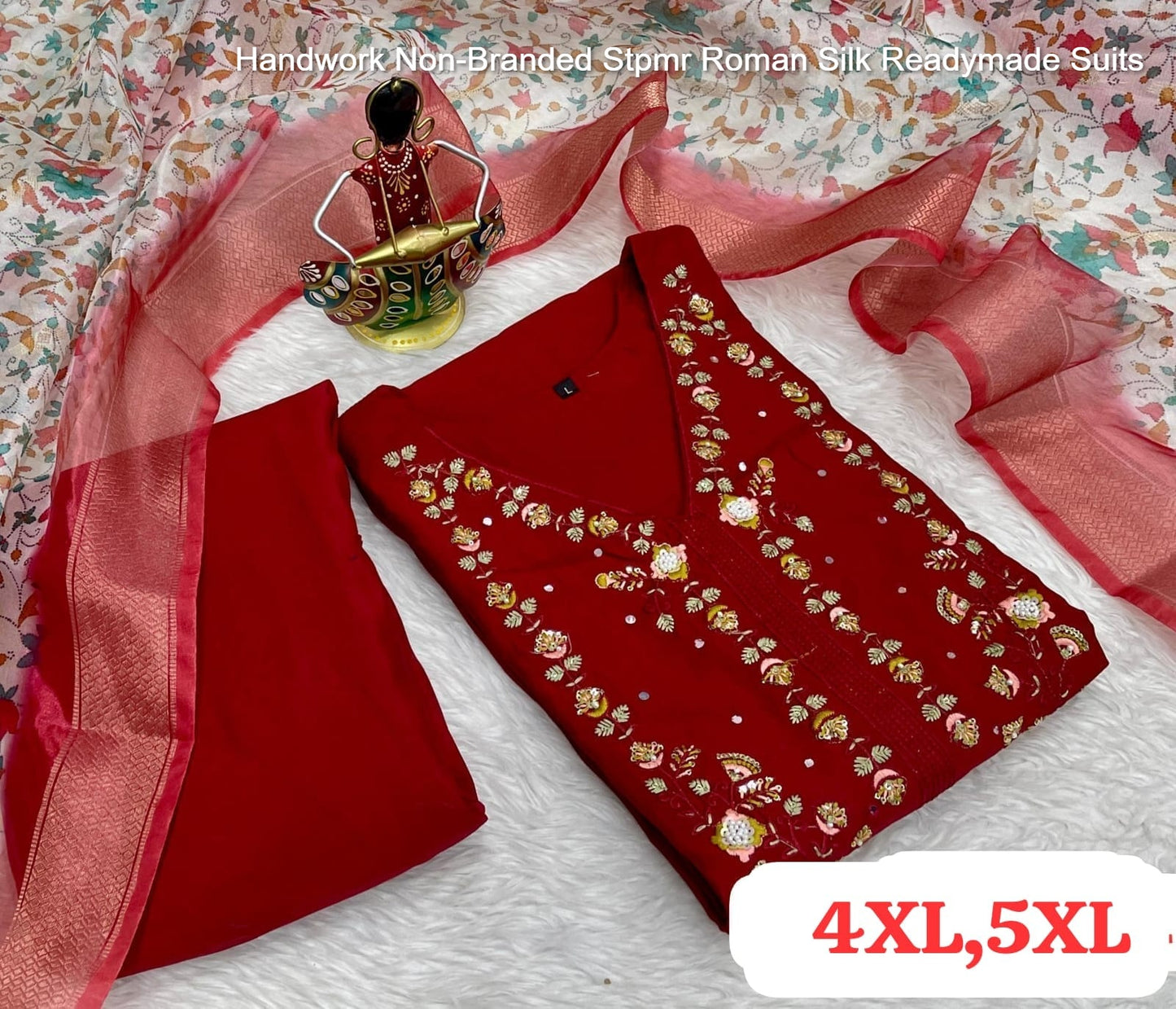 Handwork Non-Branded Stpmr Roman Silk Readymade Suits