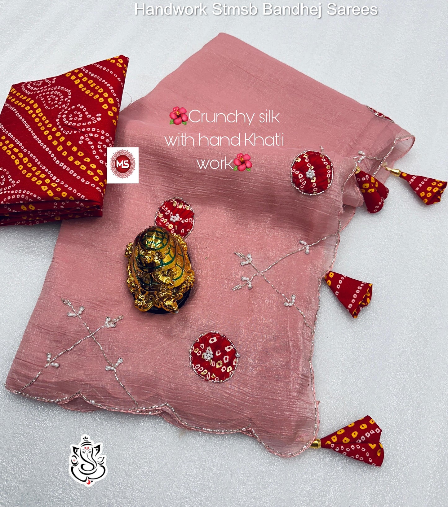 Handwork Stmsb Bandhej Sarees