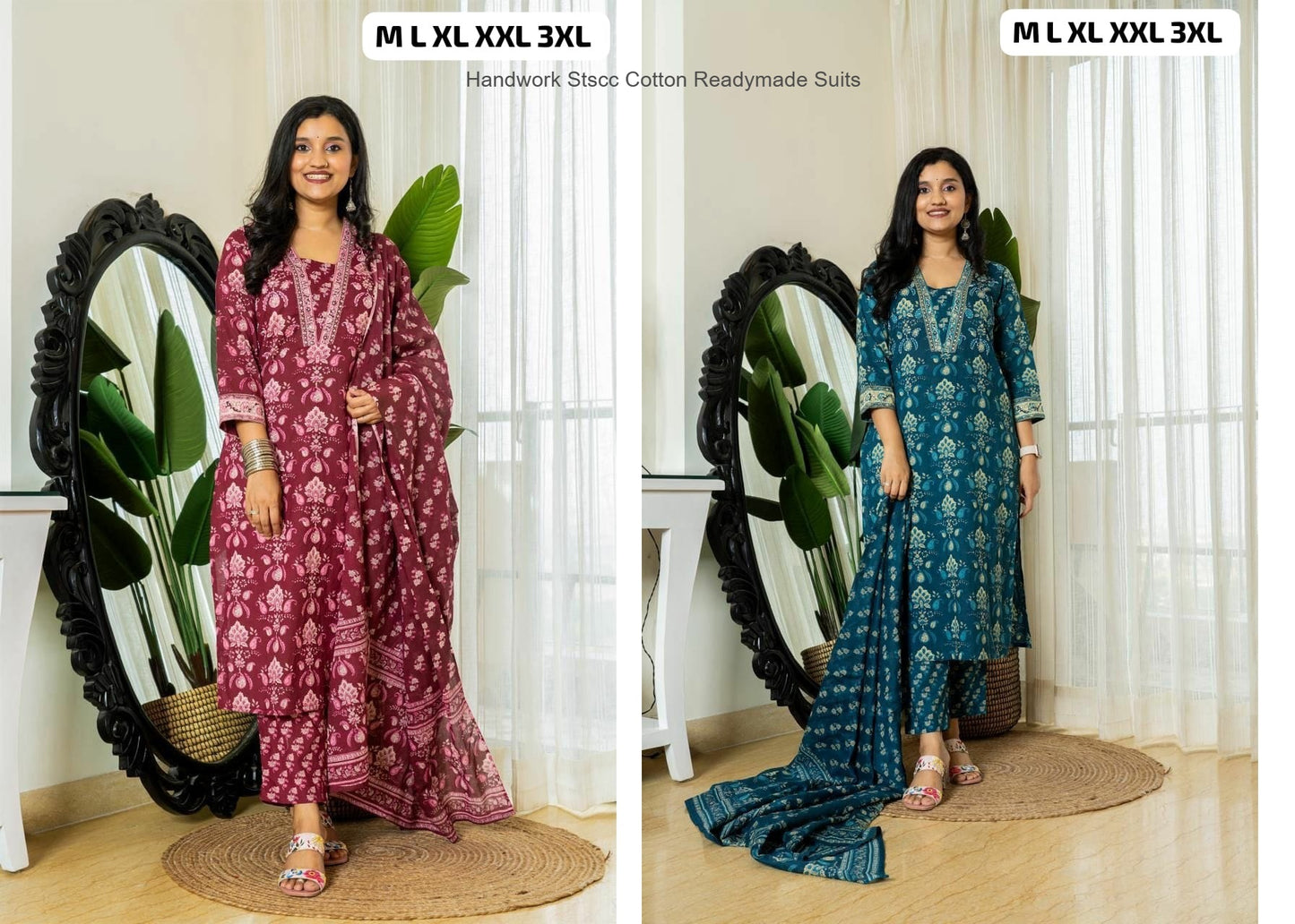 Handwork Stscc Cotton Readymade Suits