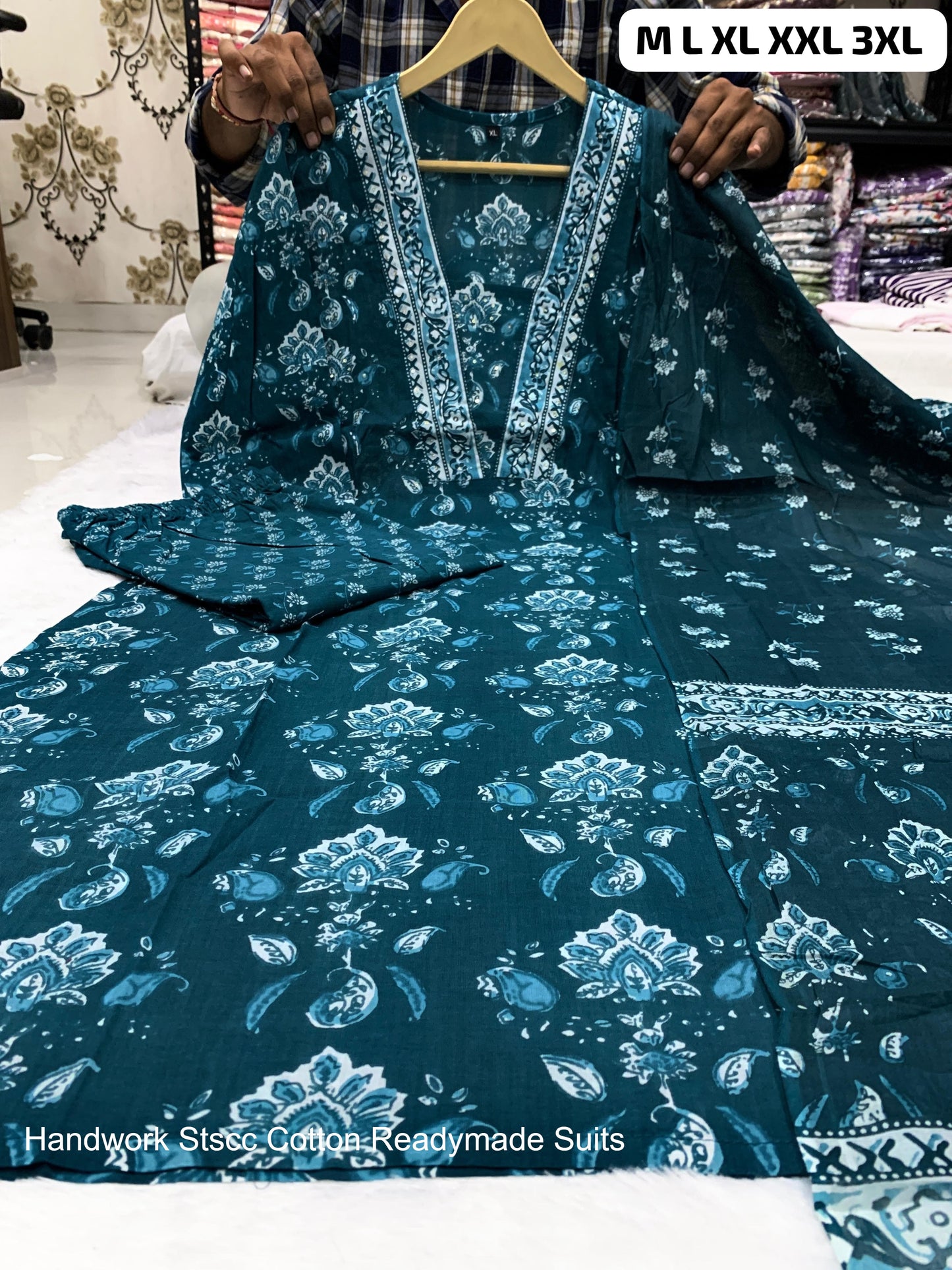 Handwork Stscc Cotton Readymade Suits