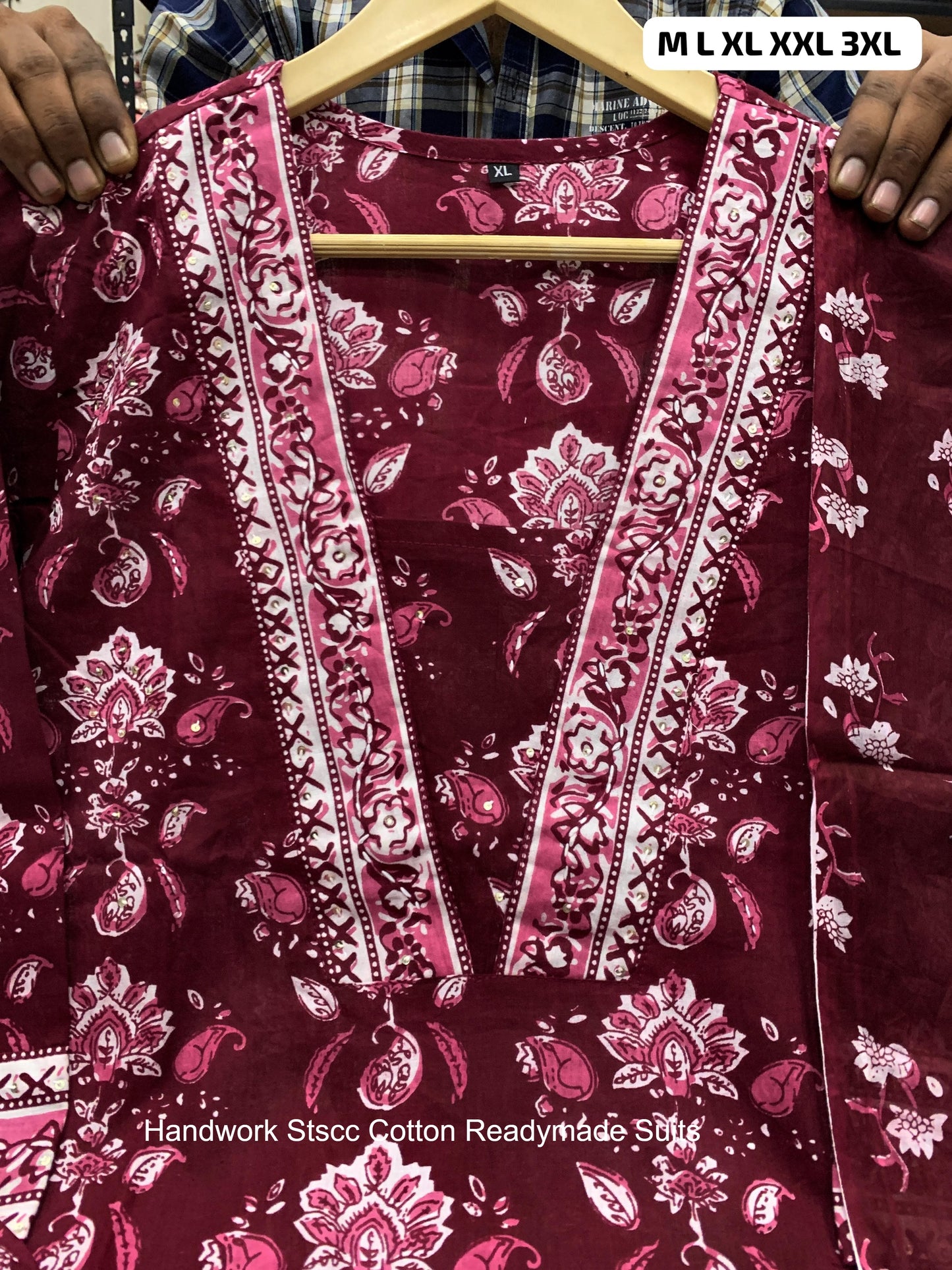 Handwork Stscc Cotton Readymade Suits