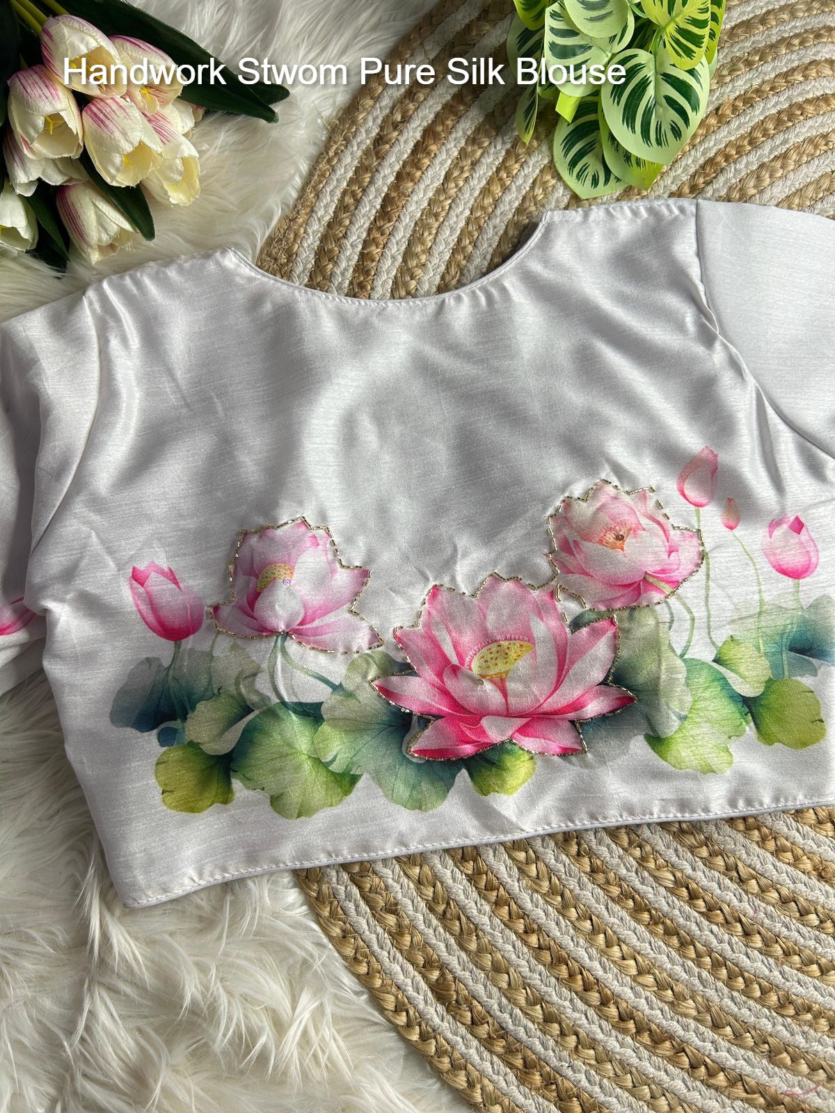 Handwork Stwom Pure Silk Blouse