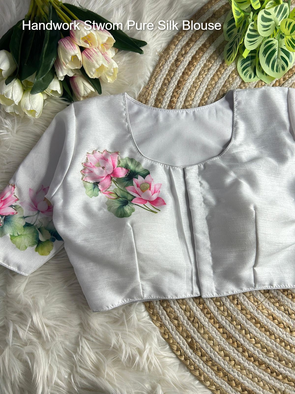 Handwork Stwom Pure Silk Blouse