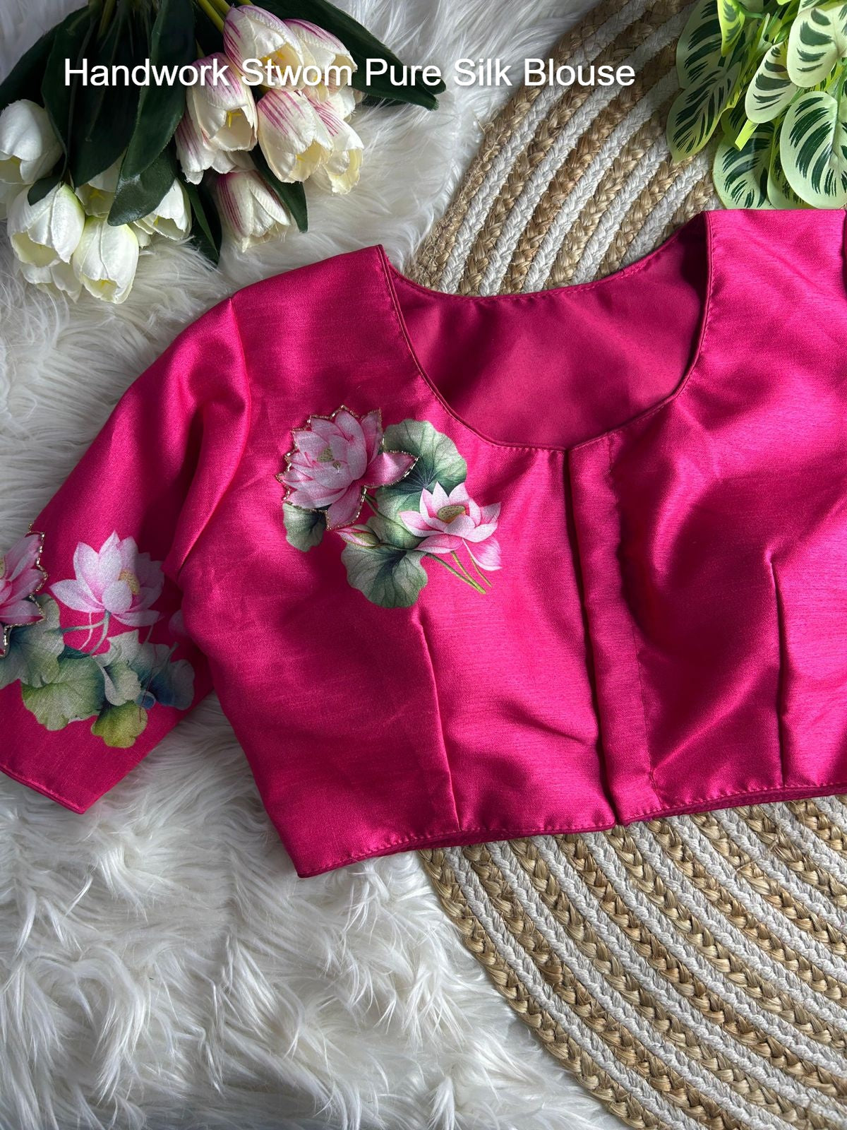 Handwork Stwom Pure Silk Blouse