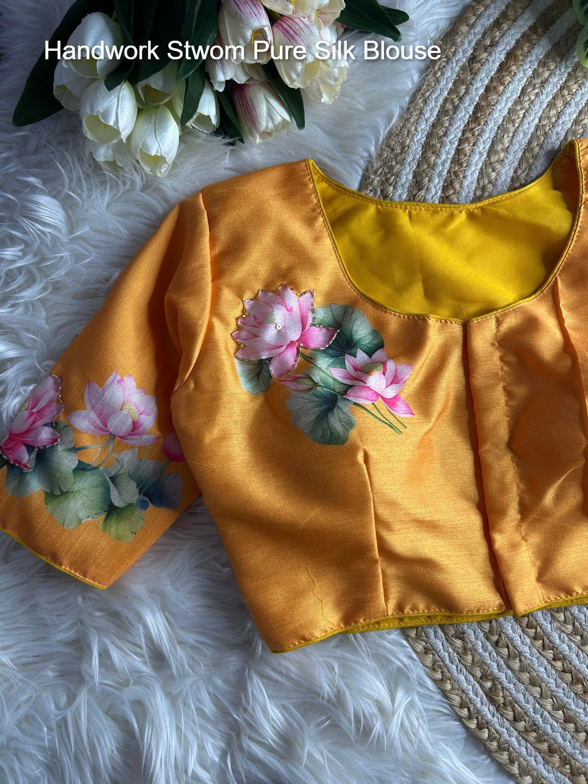 Handwork Stwom Pure Silk Blouse