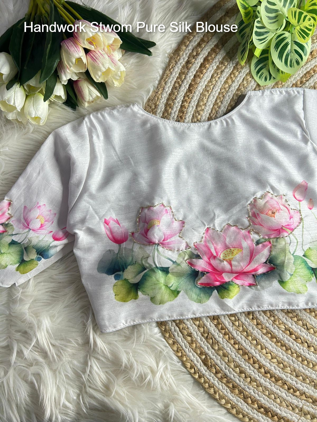 Handwork Stwom Pure Silk Blouse