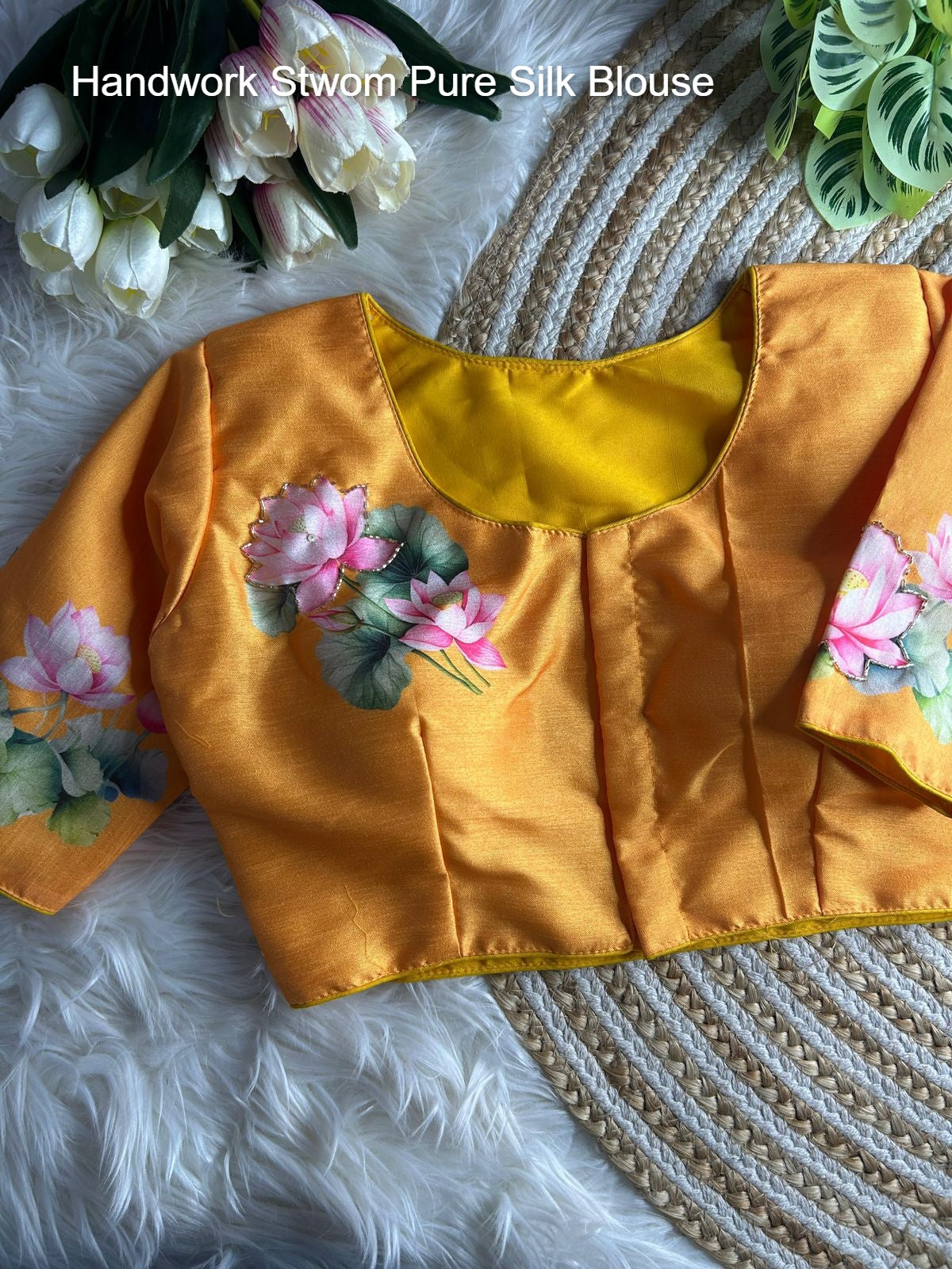 Handwork Stwom Pure Silk Blouse