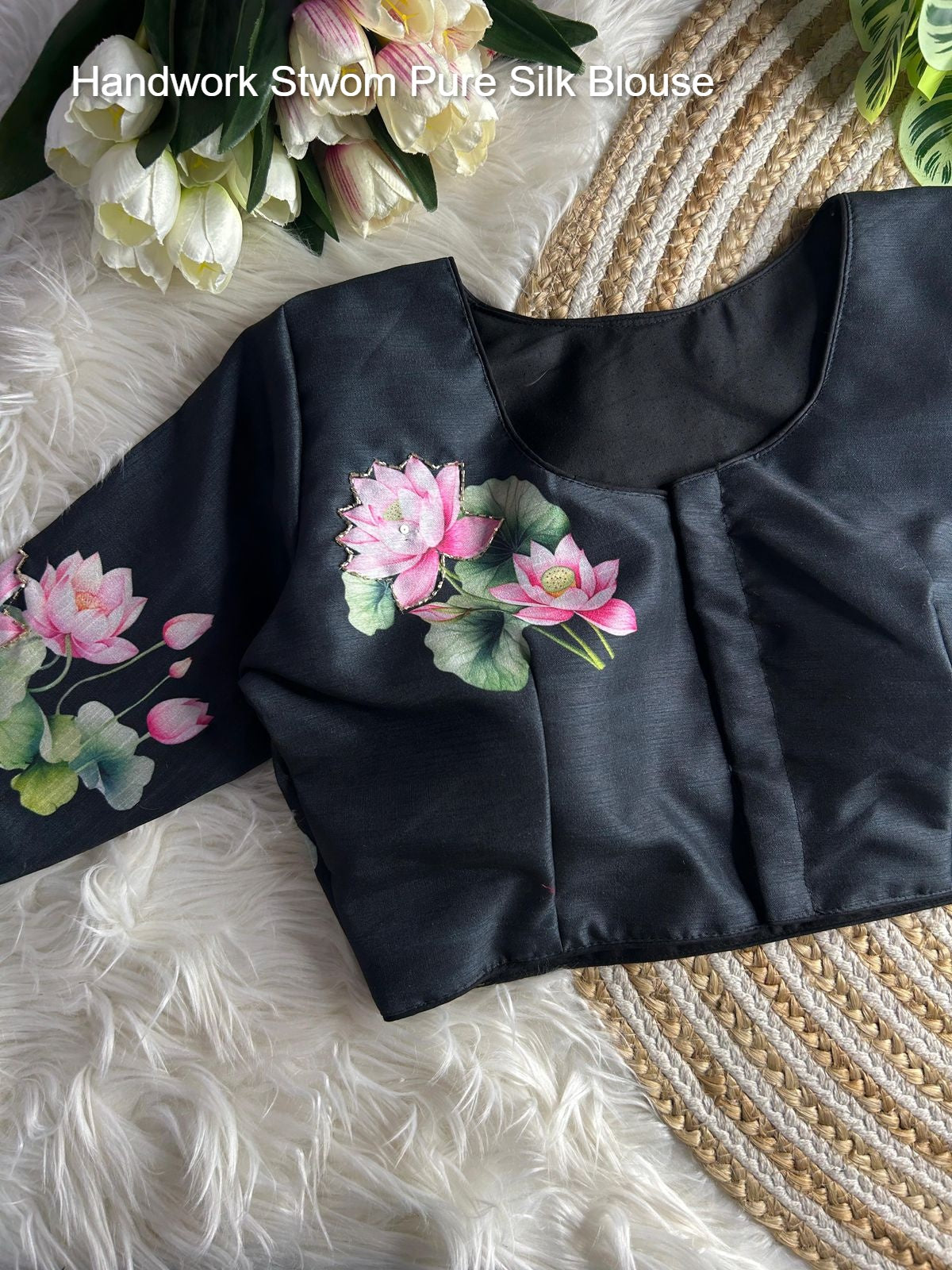 Handwork Stwom Pure Silk Blouse