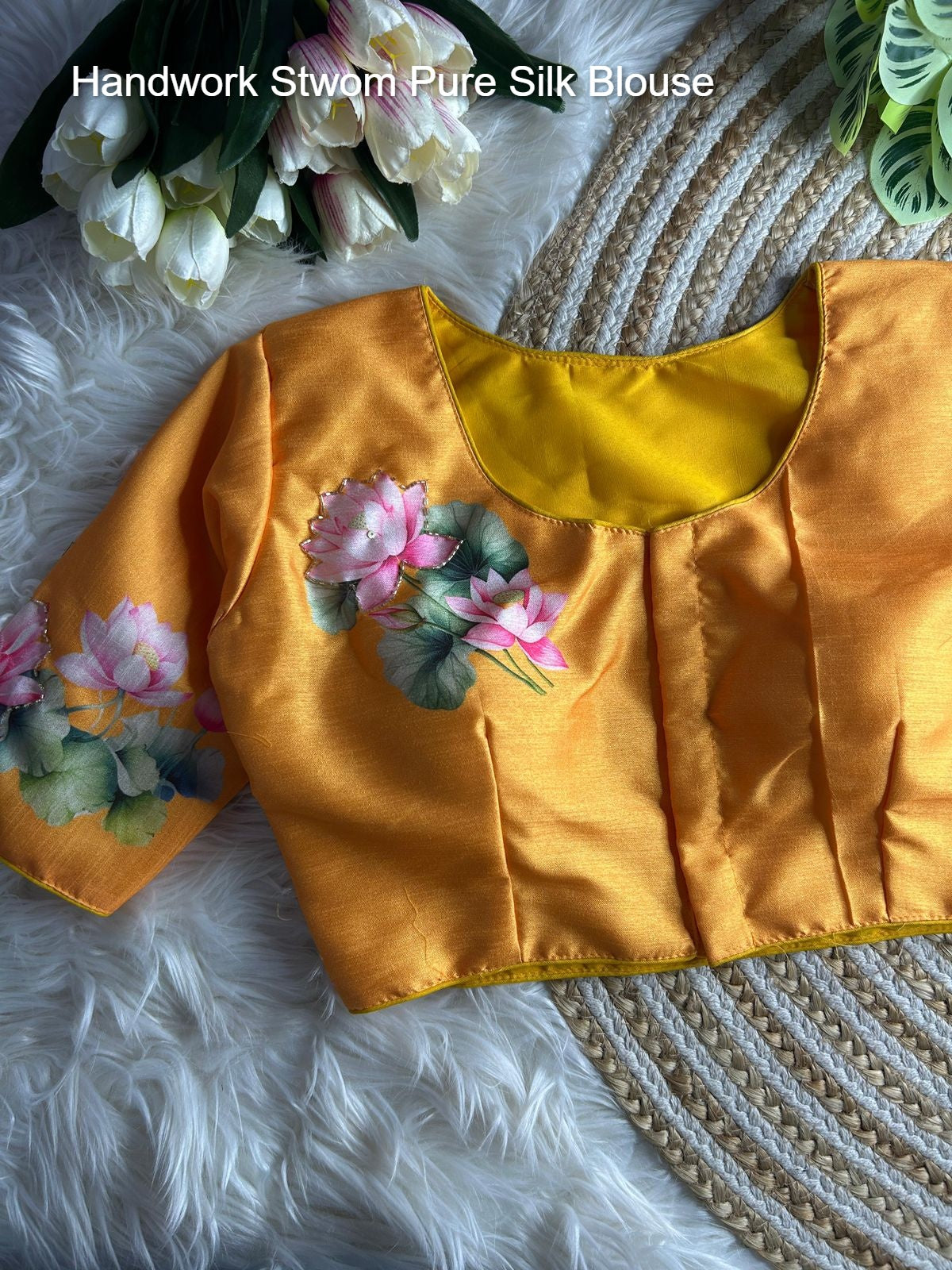 Handwork Stwom Pure Silk Blouse