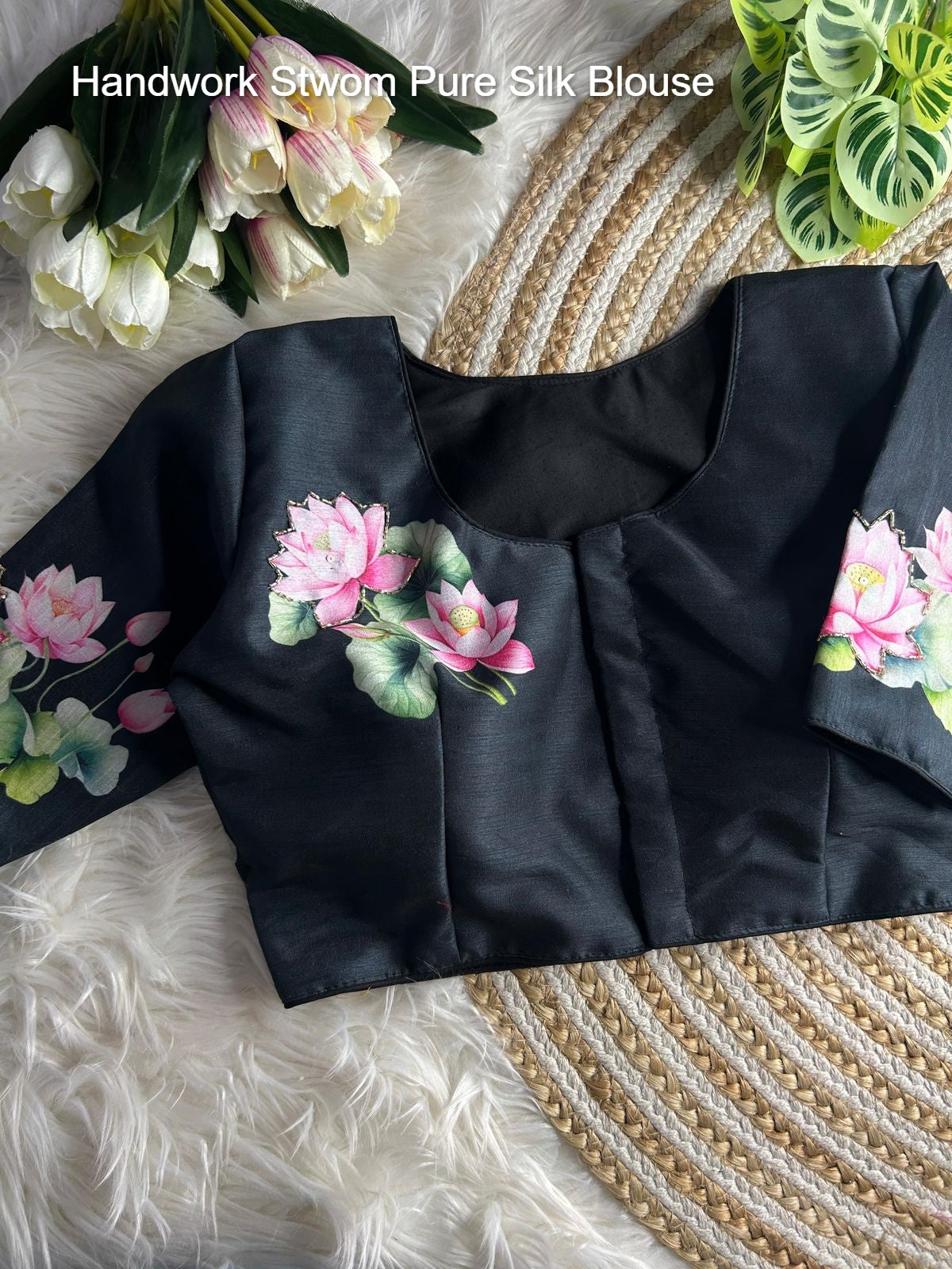 Handwork Stwom Pure Silk Blouse