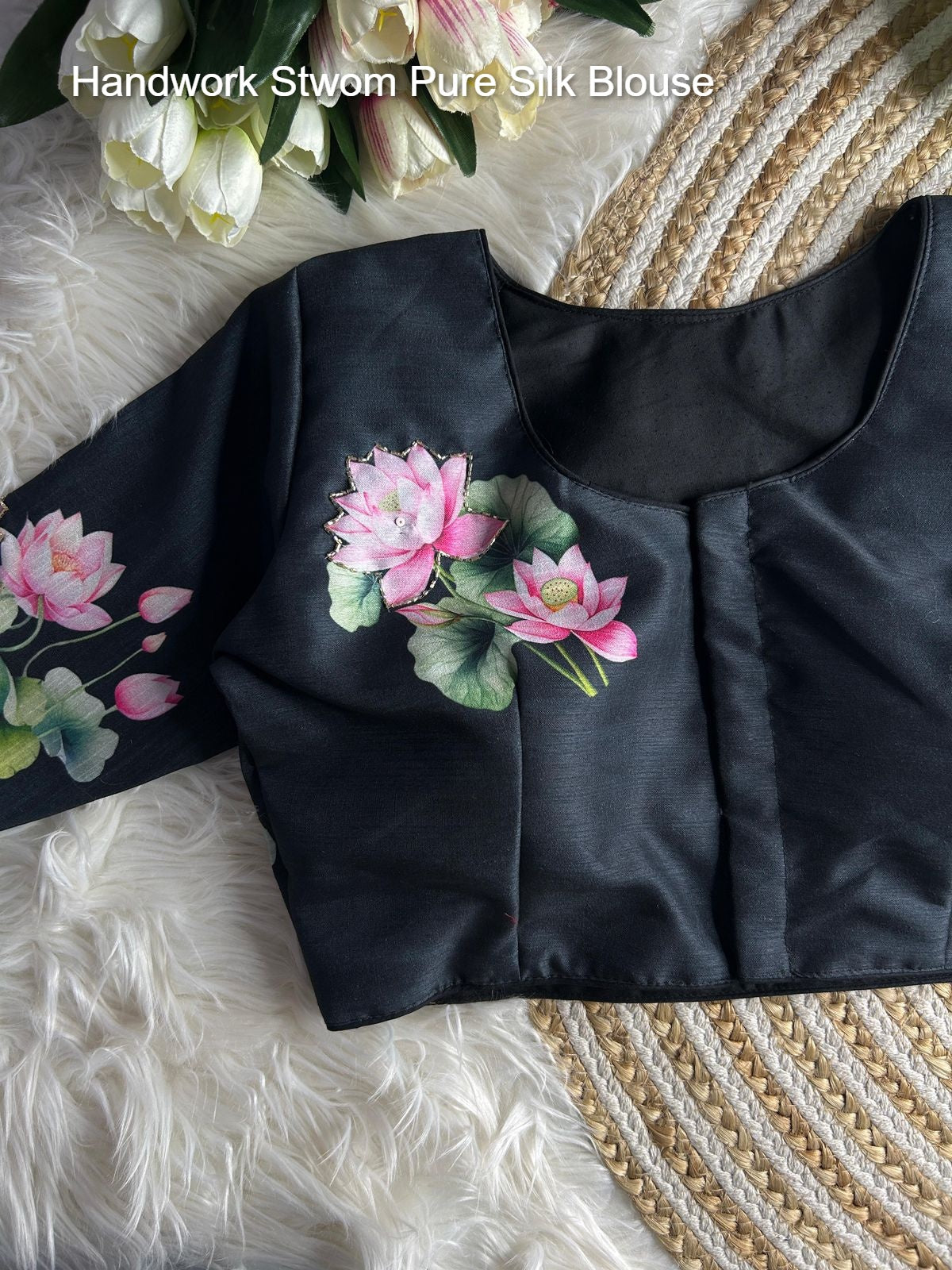 Handwork Stwom Pure Silk Blouse