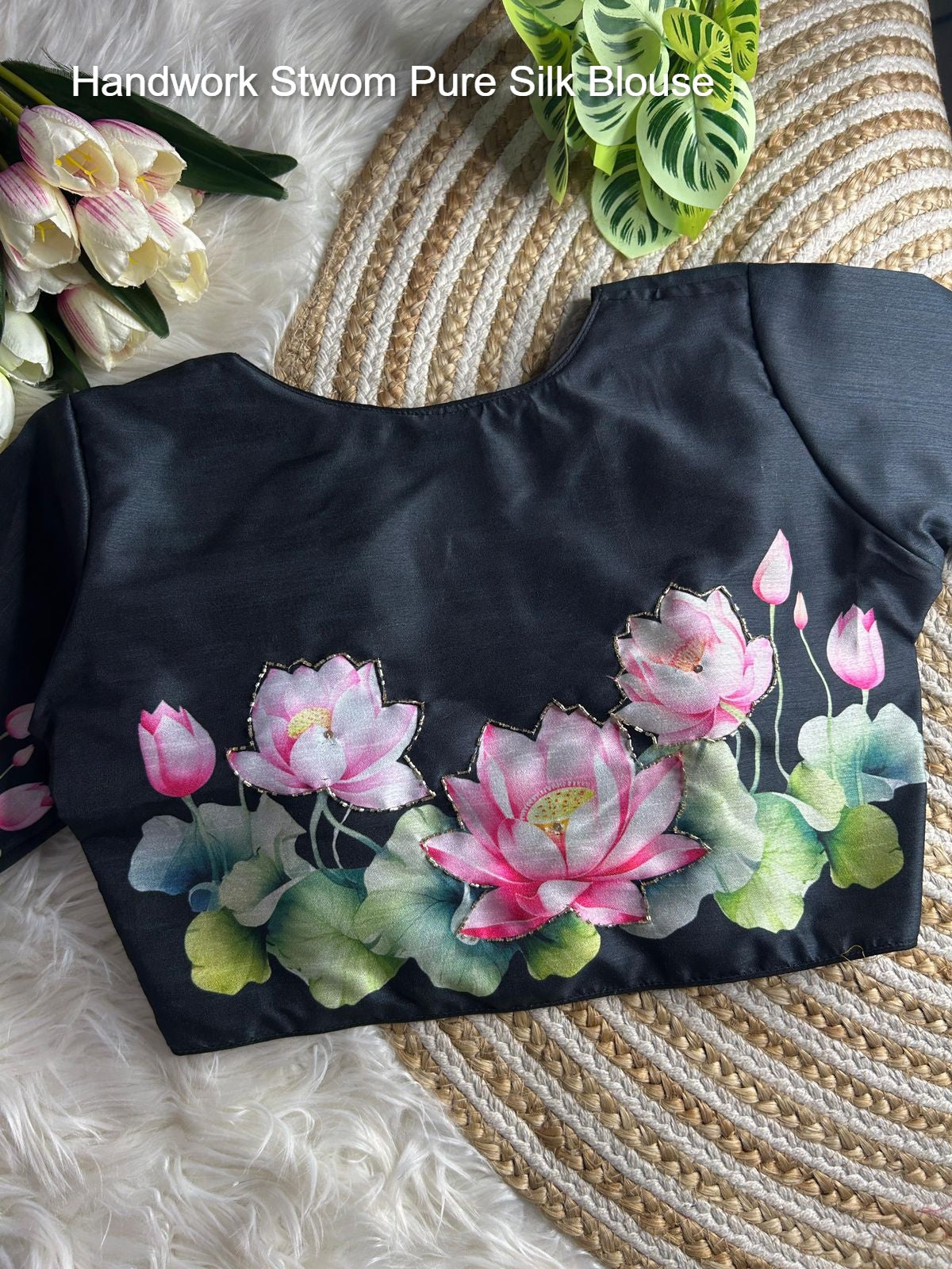 Handwork Stwom Pure Silk Blouse