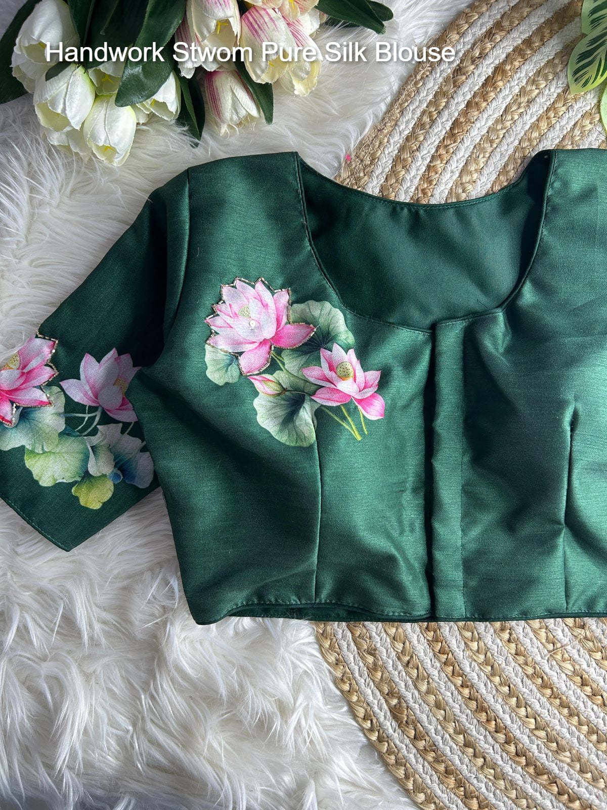 Handwork Stwom Pure Silk Blouse