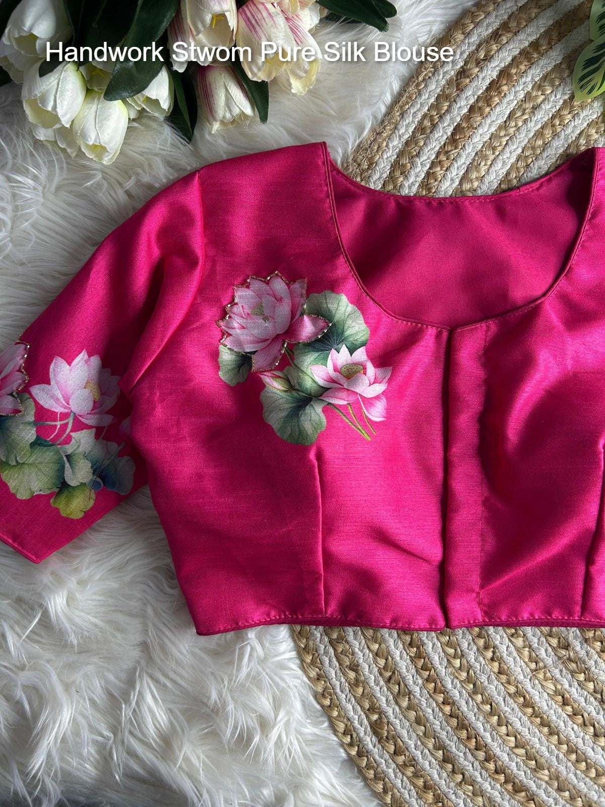 Handwork Stwom Pure Silk Blouse
