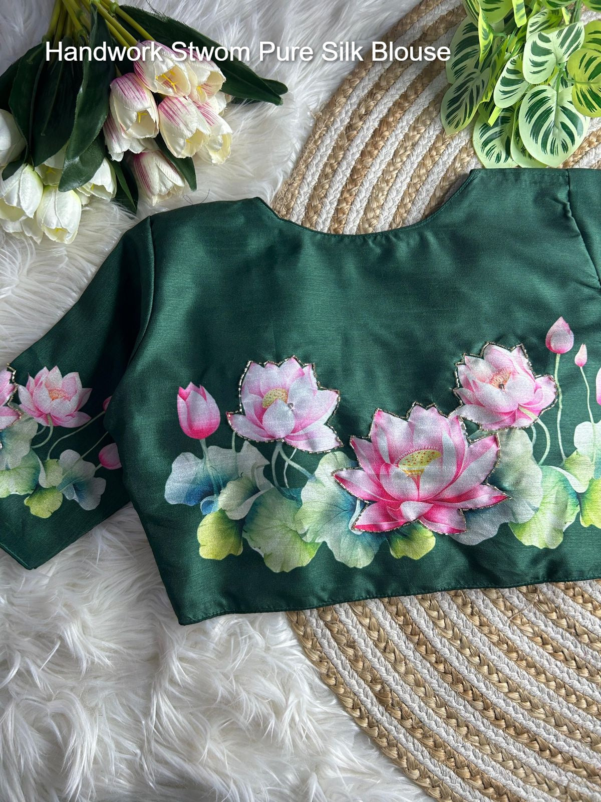 Handwork Stwom Pure Silk Blouse