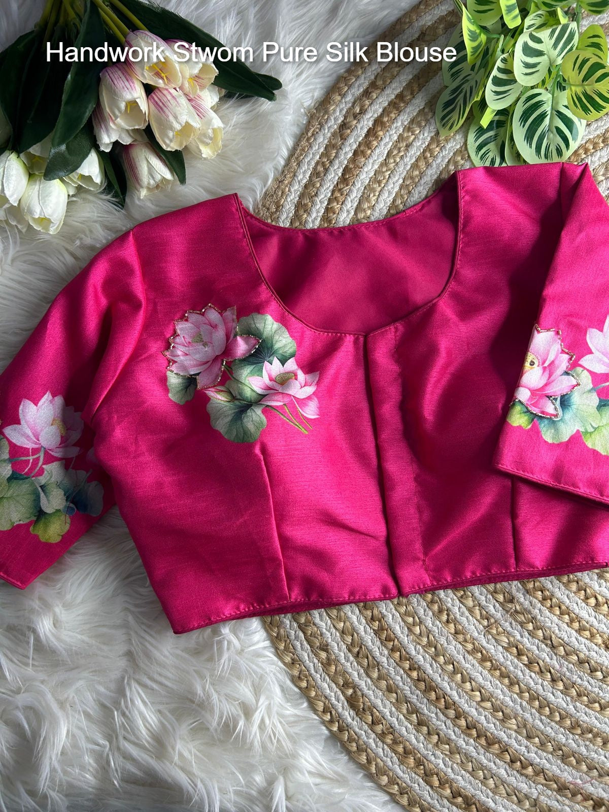 Handwork Stwom Pure Silk Blouse
