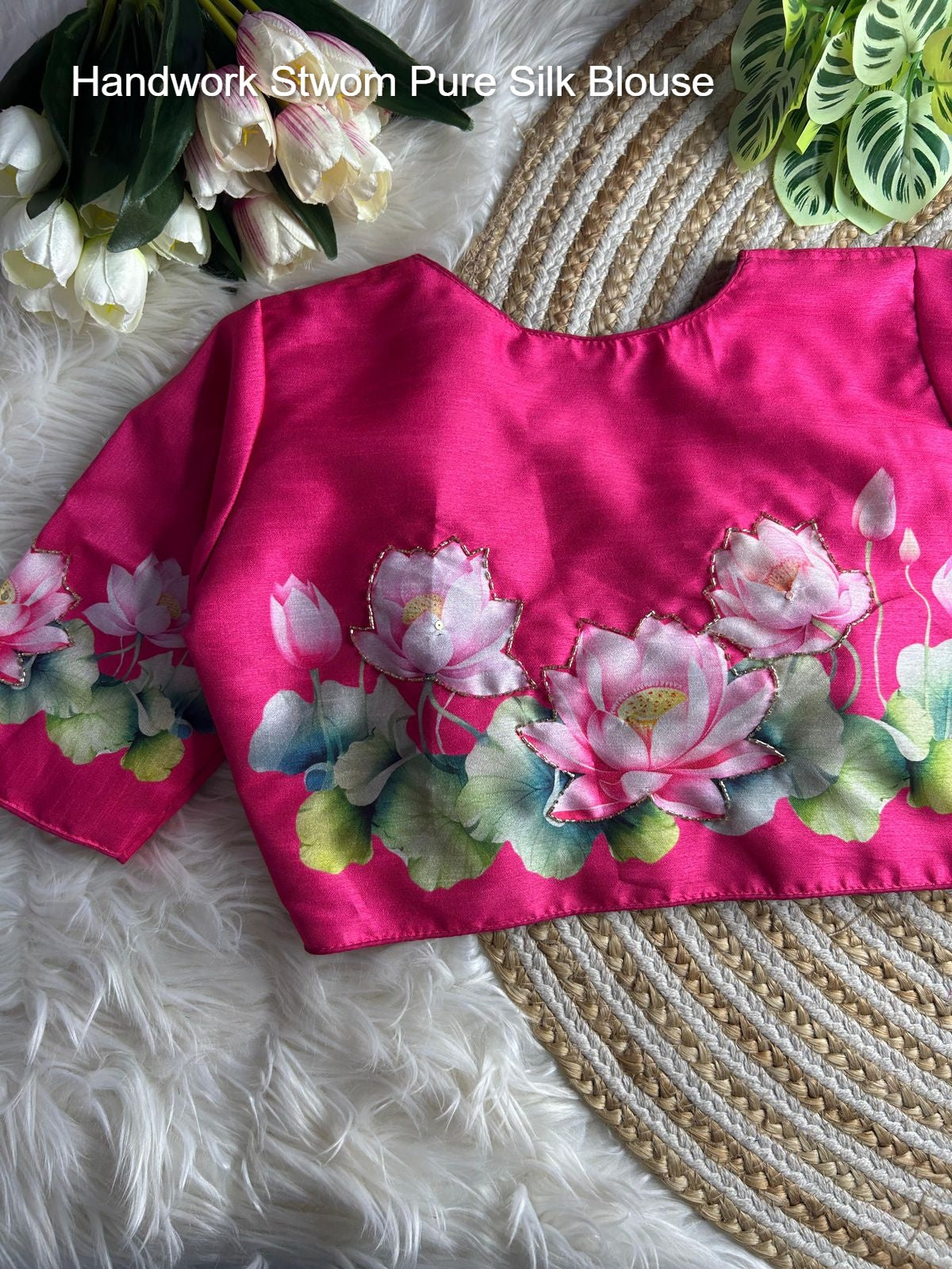 Handwork Stwom Pure Silk Blouse