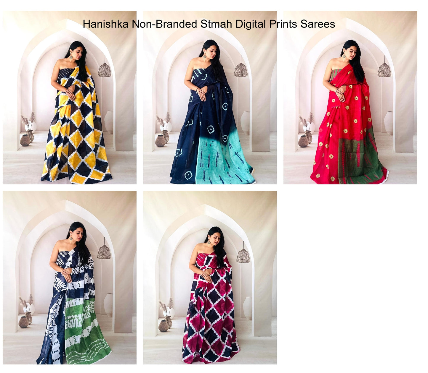 Hanishka Non-Branded Stmah Digital Prints Sarees