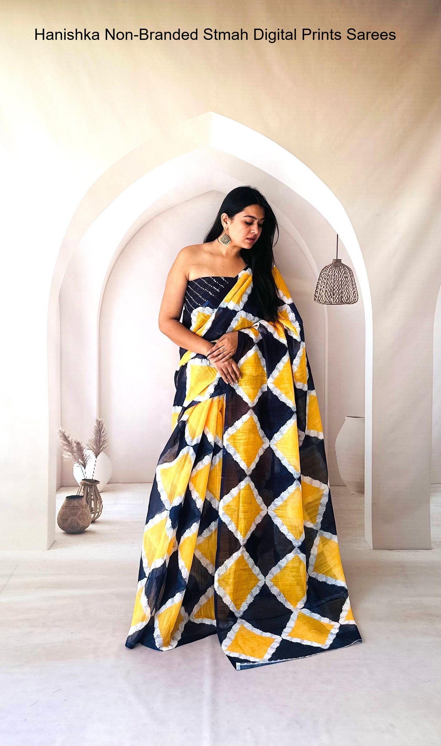 Hanishka Non-Branded Stmah Digital Prints Sarees