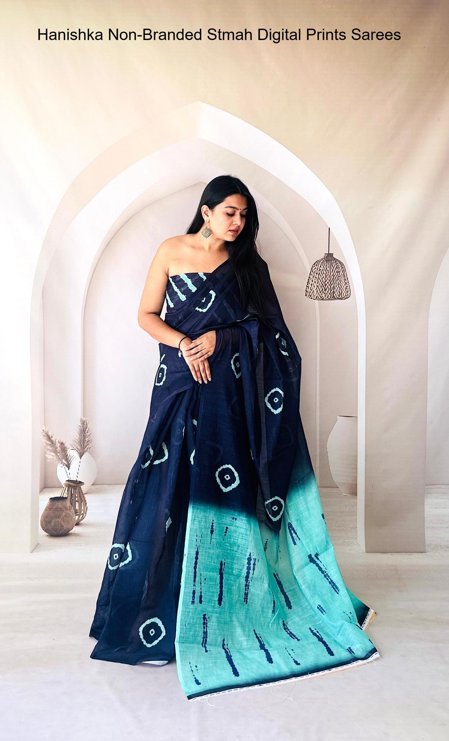 Hanishka Non-Branded Stmah Digital Prints Sarees