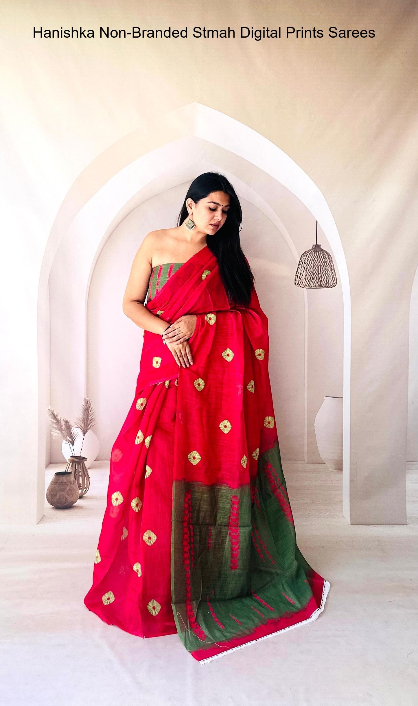 Hanishka Non-Branded Stmah Digital Prints Sarees