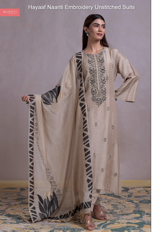Hayaaf Naariti Embroidery Unstitched Suits
