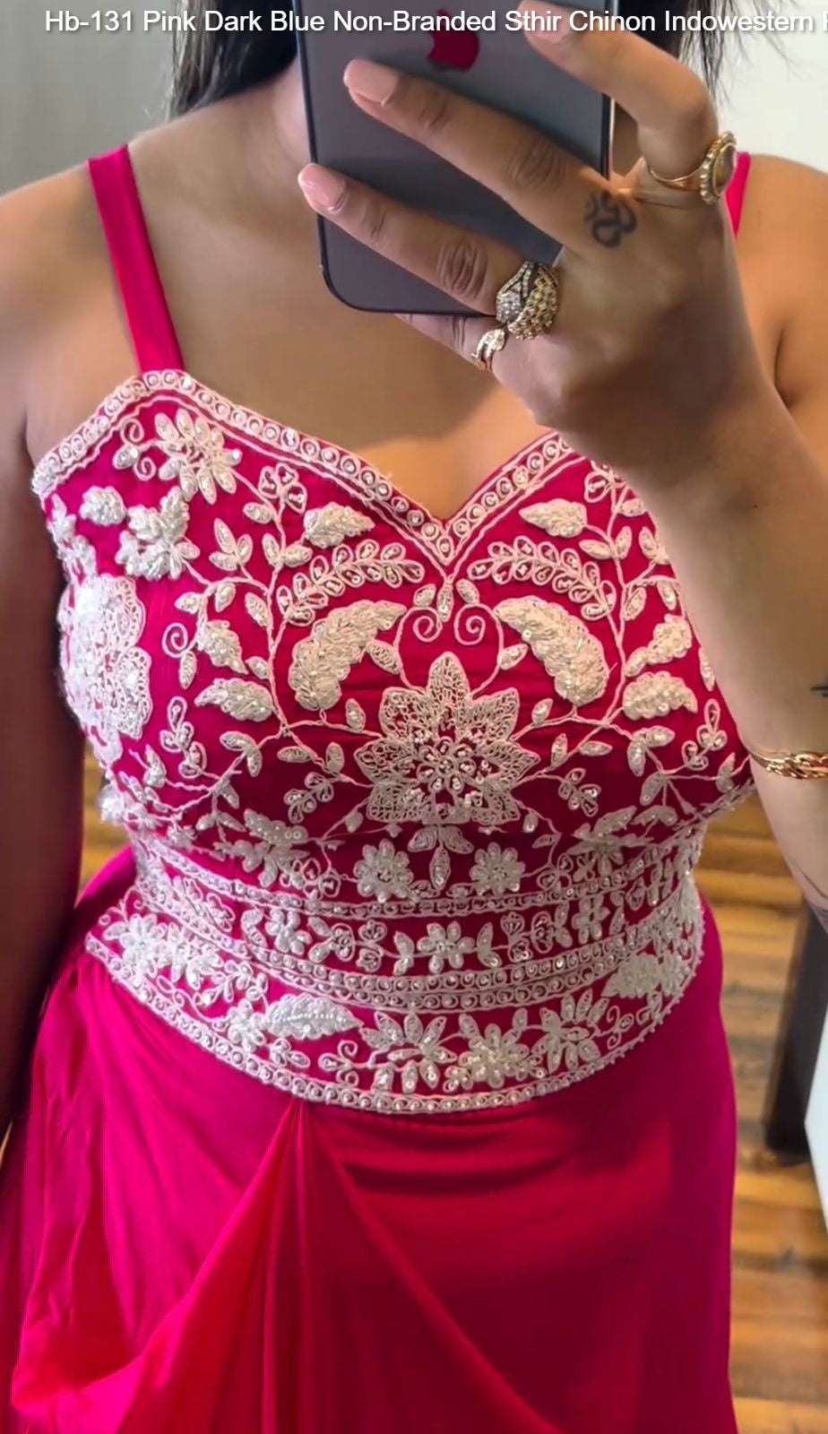 Hb-131 Pink Dark Blue Non-Branded Sthir Chinon Indowestern Pair