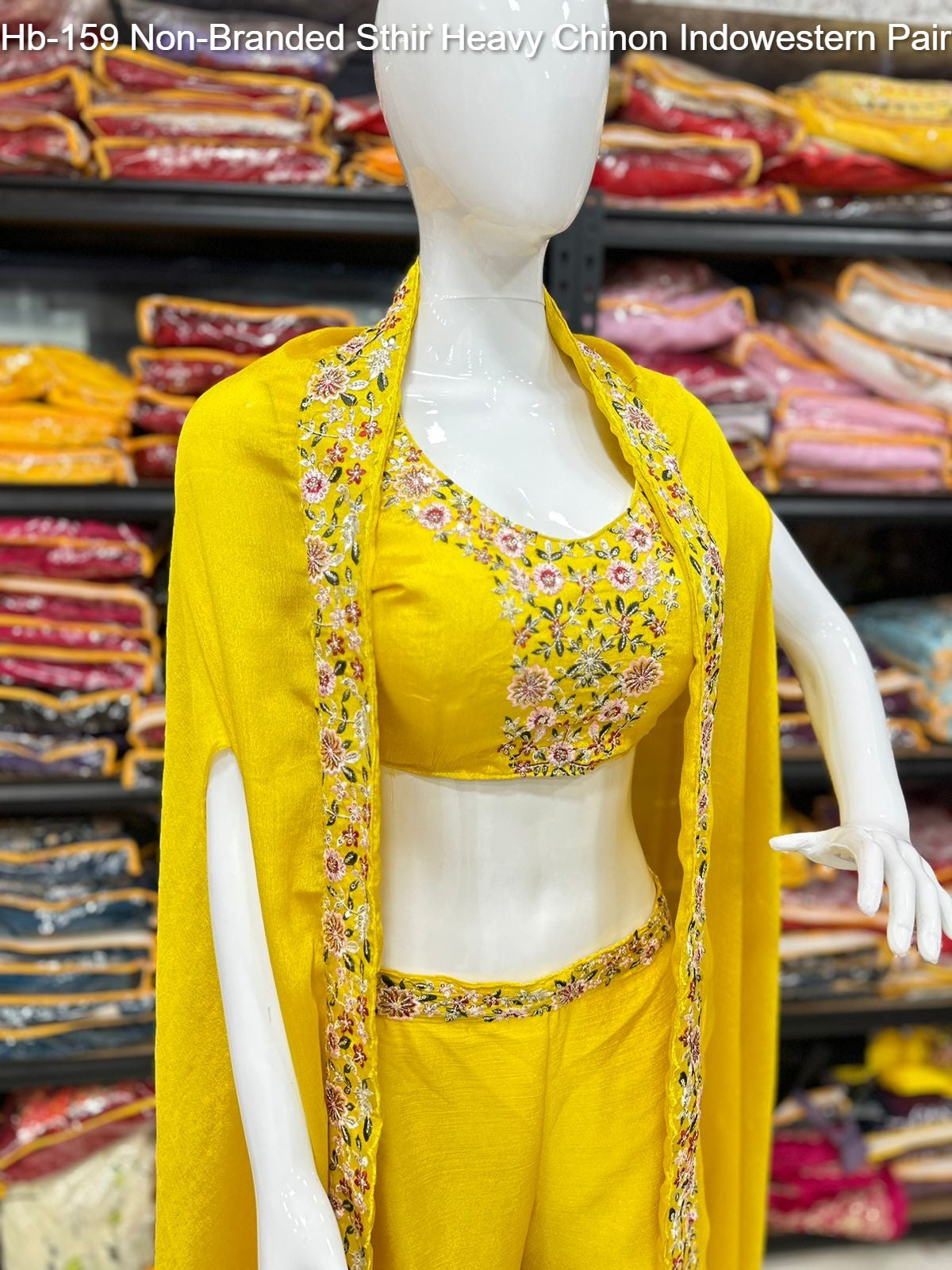 Hb-159 Non-Branded Sthir Heavy Chinon Indowestern Pair